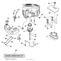 Husqvarna YTH2246 TDR - 96041027201 (2012-11) Parts Diagram for ENGINE