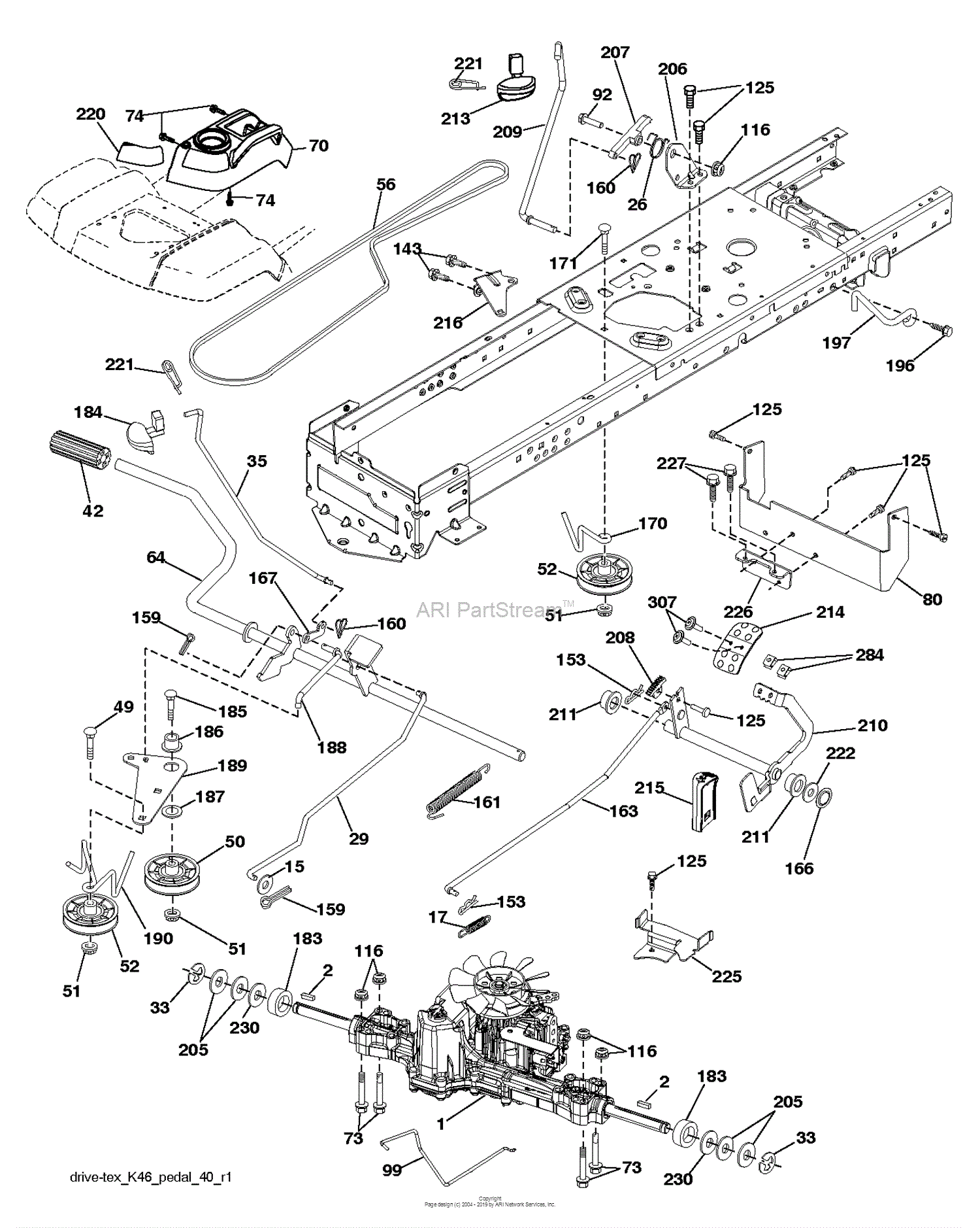 Husqvarna YTH2246TDR - 96041027200 (2011-06) Parts Diagram for DRIVE