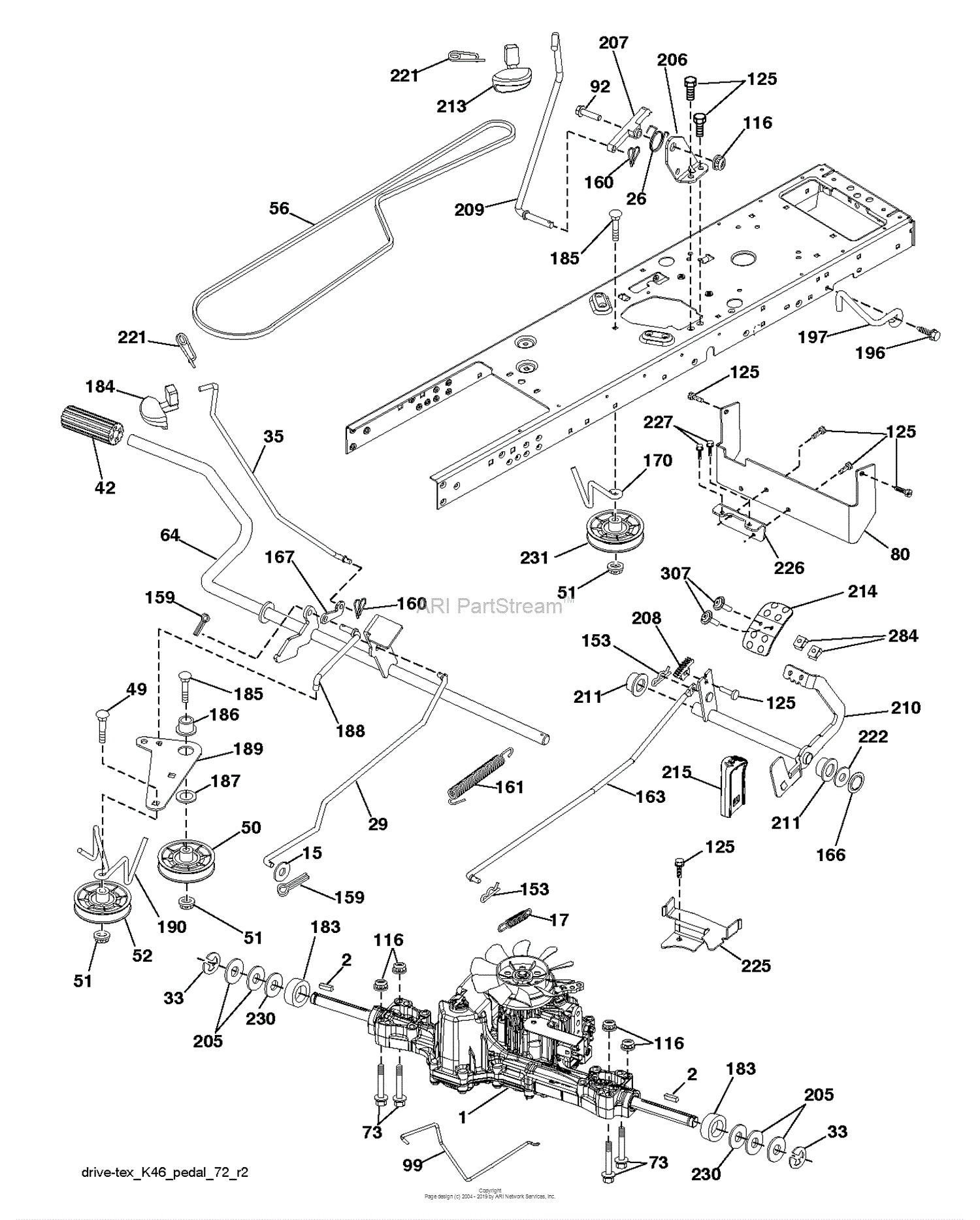 Husqvarna YTH22V42LS - 96043012601 (2011-08) Parts Diagram for DRIVE