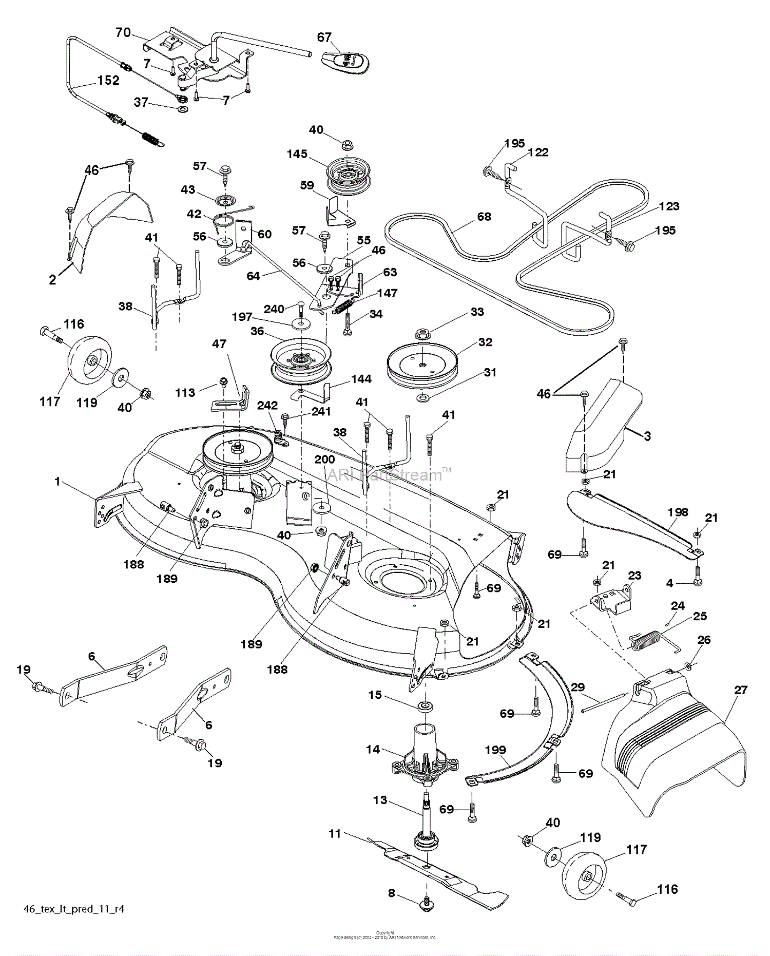 Husqvarna YTH22V46 - 96043018101 (2014-03) Parts Diagram for MOWER DECK ...