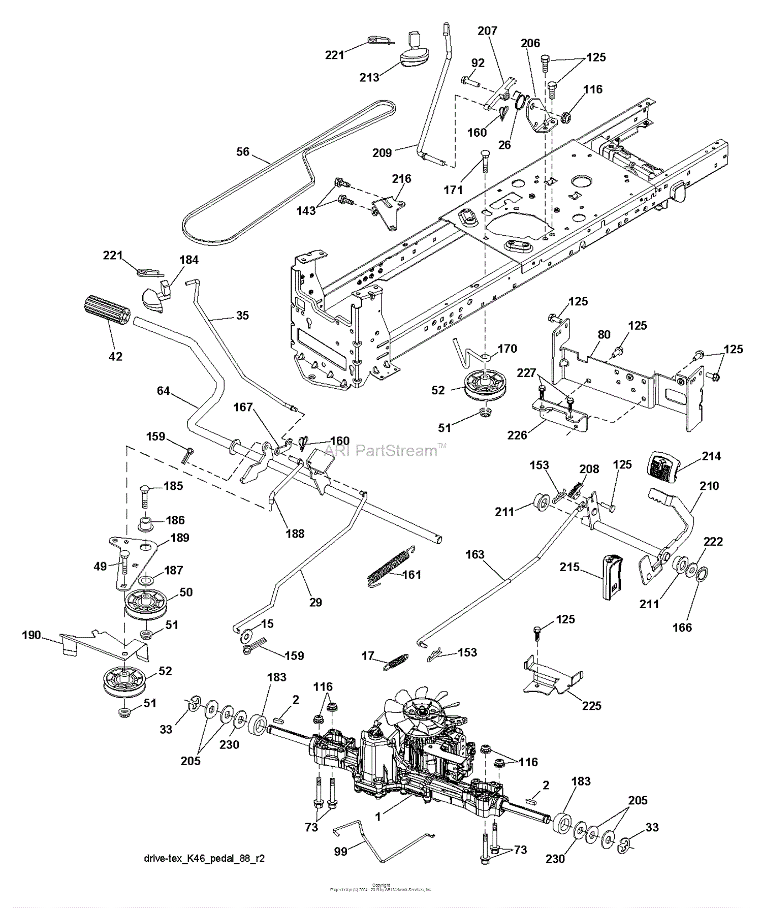 Husqvarna YTH22V46 - 96045004100 (2012-09) Parts Diagram for DRIVE