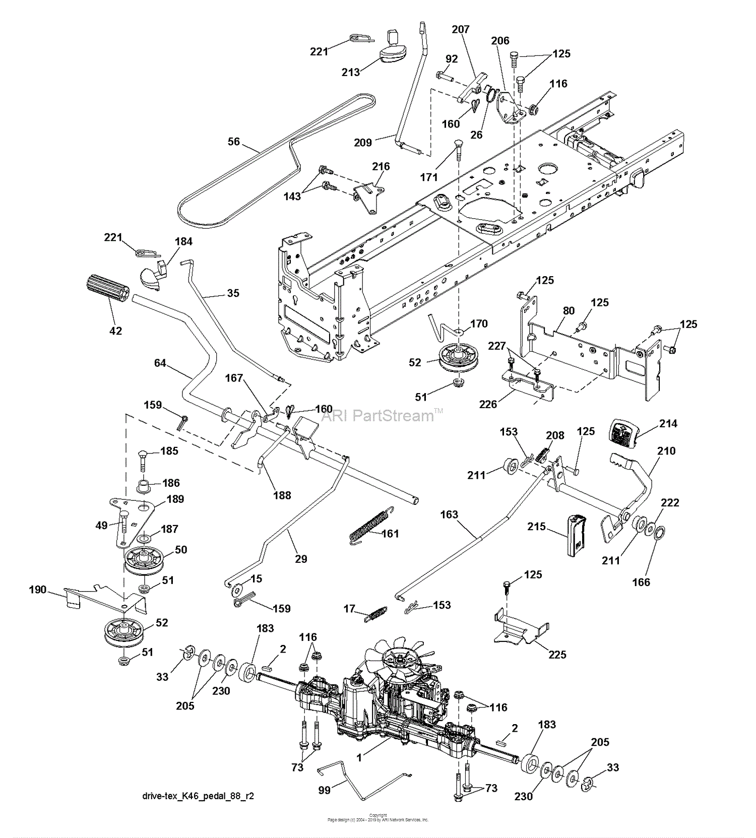 Husqvarna YTH22V46 96045004101 2013 10 Parts Diagram for DRIVE