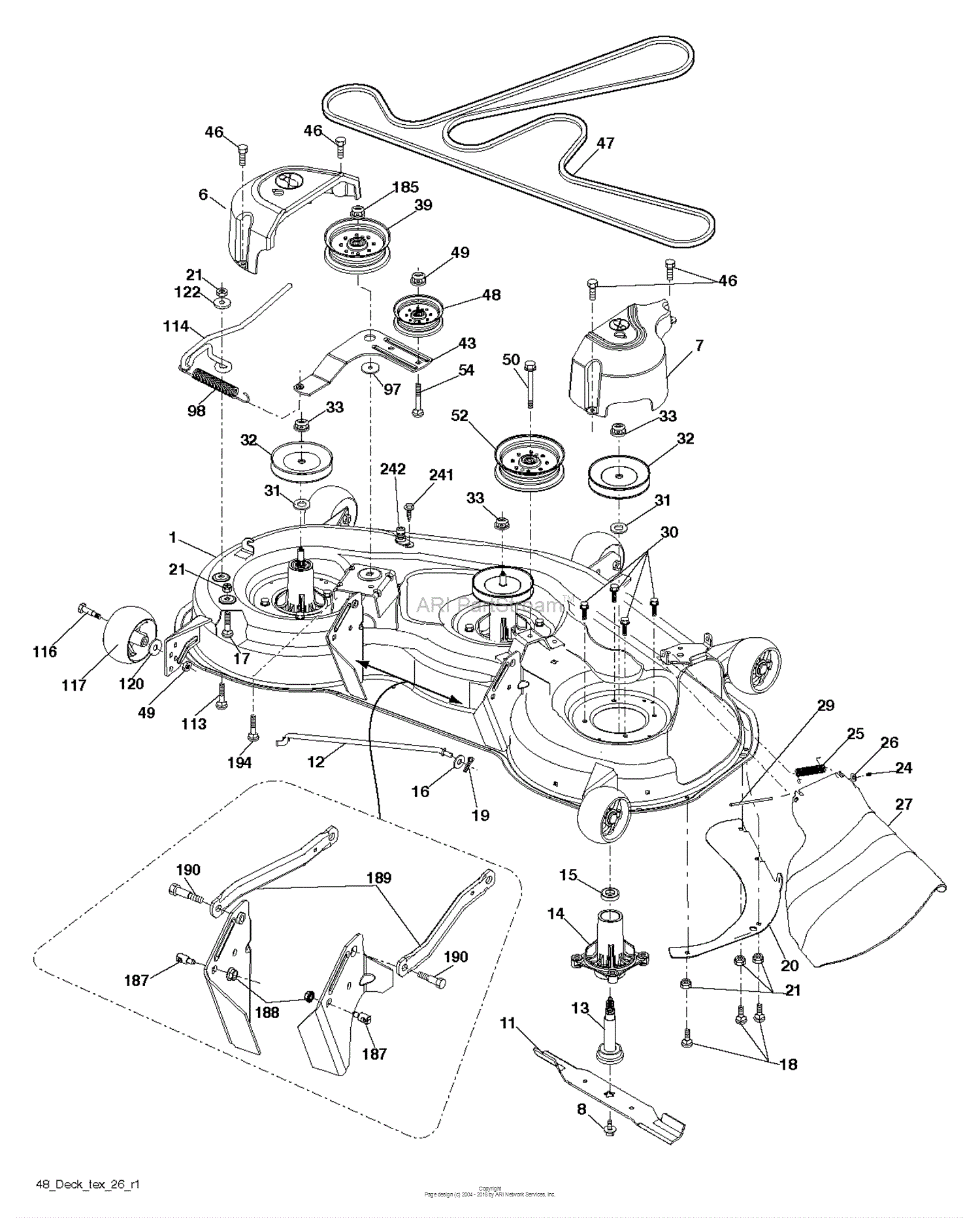 Husqvarna YTH2348 - 289570 (2012-02) Parts Diagram for MOWER DECK / CUTTING  DECK