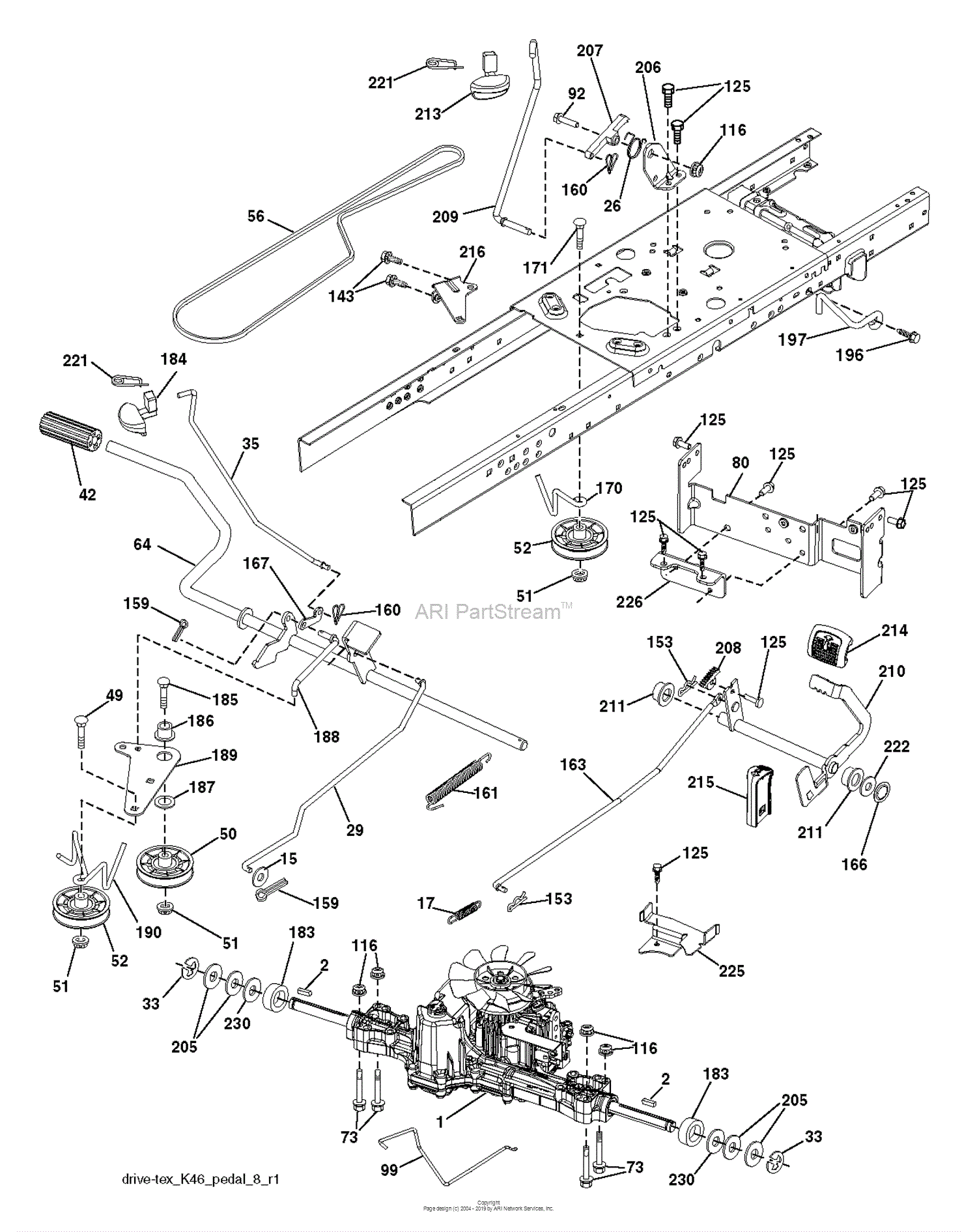 Husqvarna YTH2348 - 96045002500 (2012-02) Parts Diagram for DRIVE