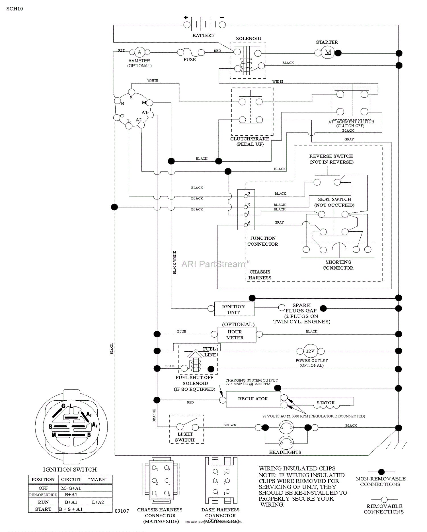 Husqvarna YTH23V42 - 96043014601 (2013-01) Parts Diagram for SCHEMATIC