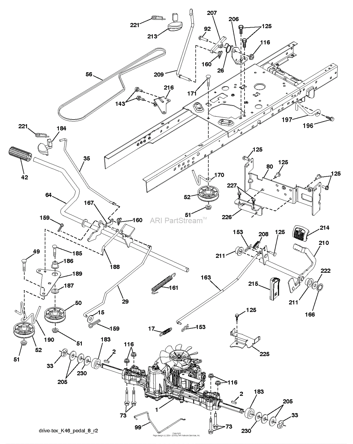 Husqvarna YTH23V48 - 96043008601 (2010-07) Parts Diagram for DRIVE