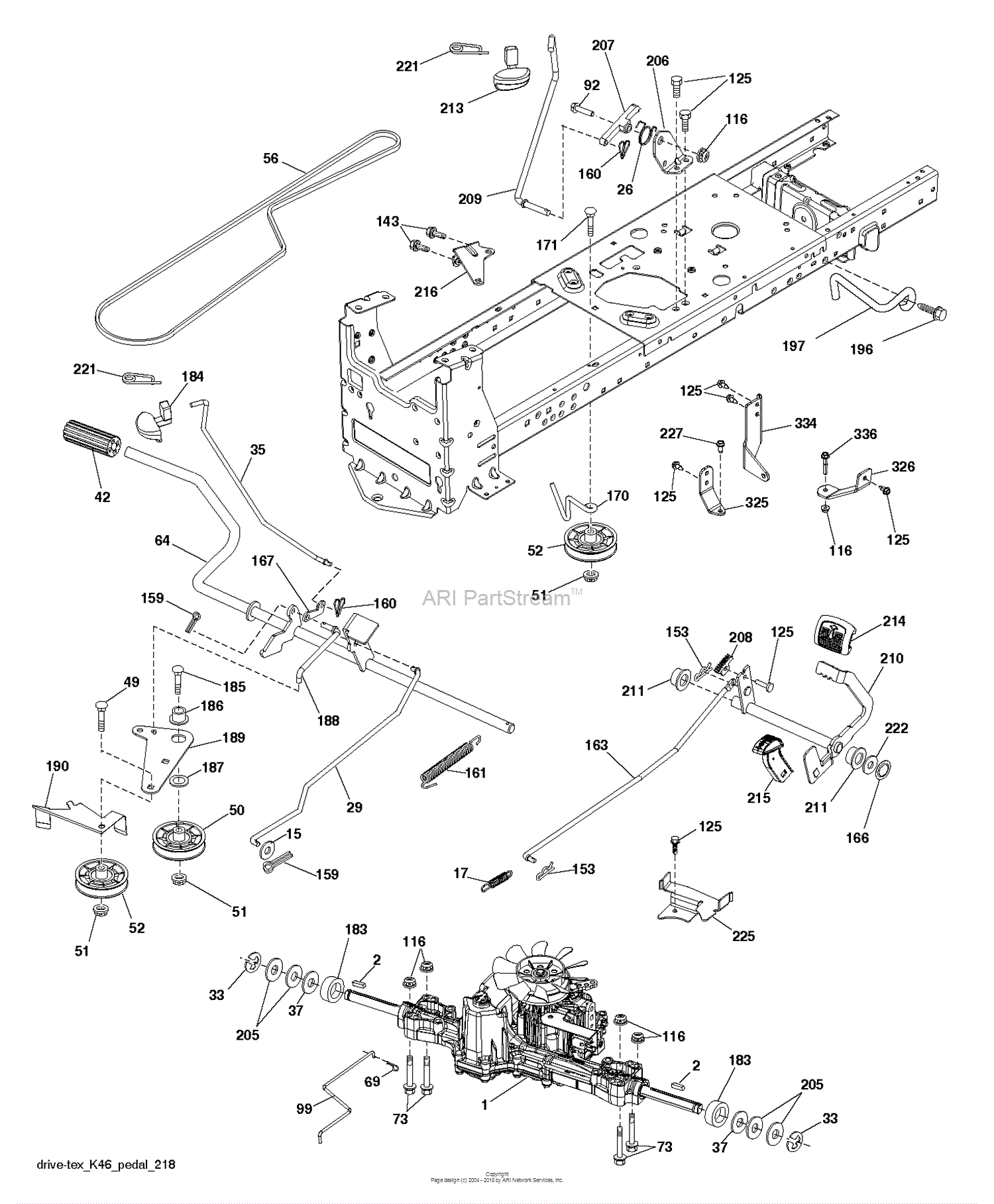 Husqvarna YTH24K48 - 96043027800 (2017-11) Parts Diagram for DRIVE