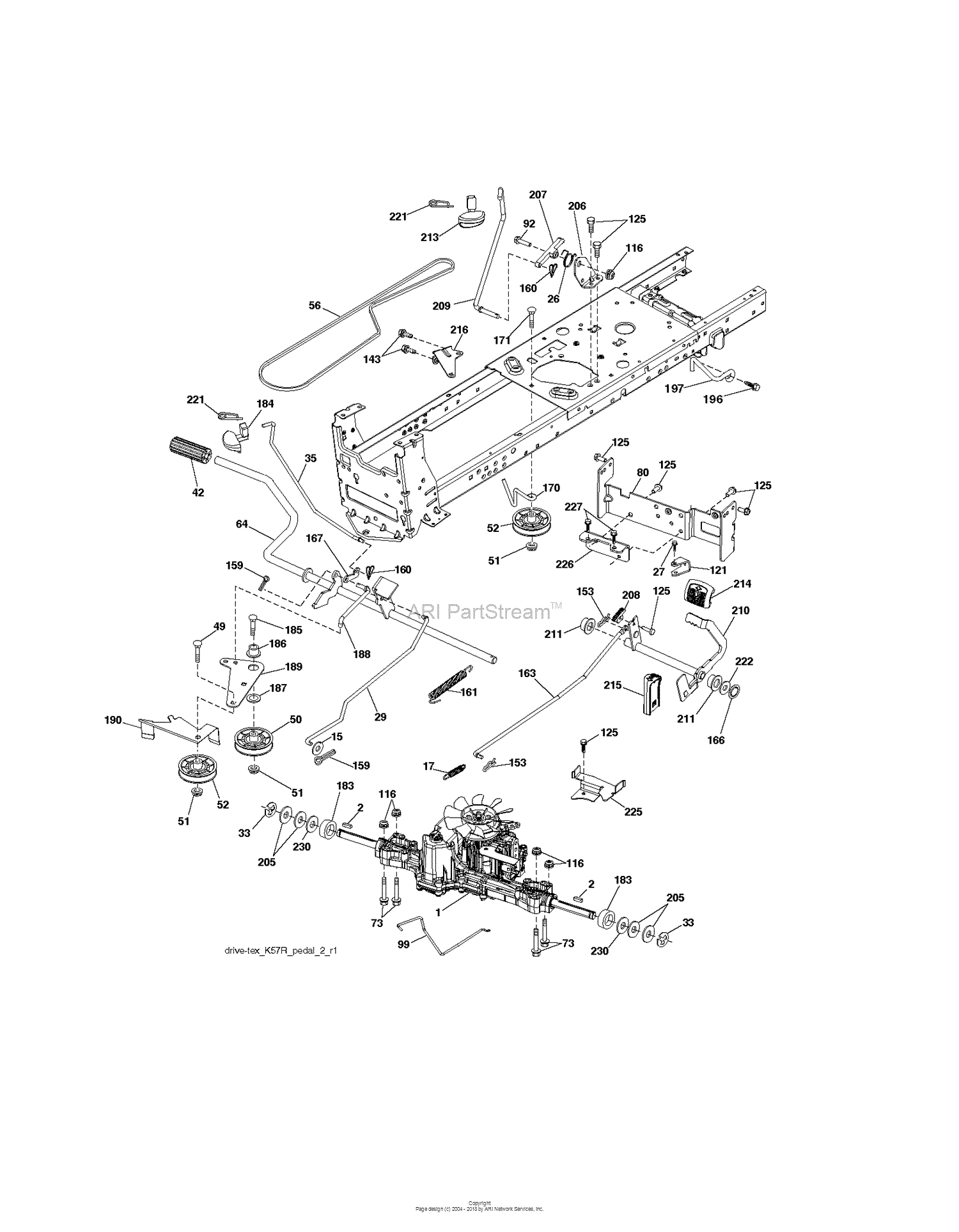 Husqvarna YTH24K48 - 96045003501 (2012-11) Parts Diagram for DRIVE