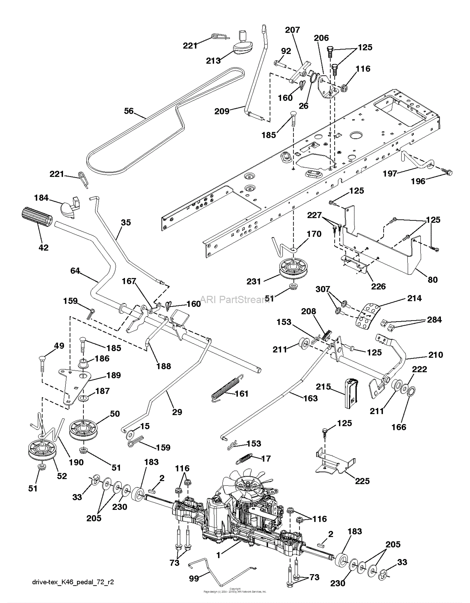 Husqvarna YTH24V42LS - 96043012801 (2011-08) Parts Diagram for DRIVE