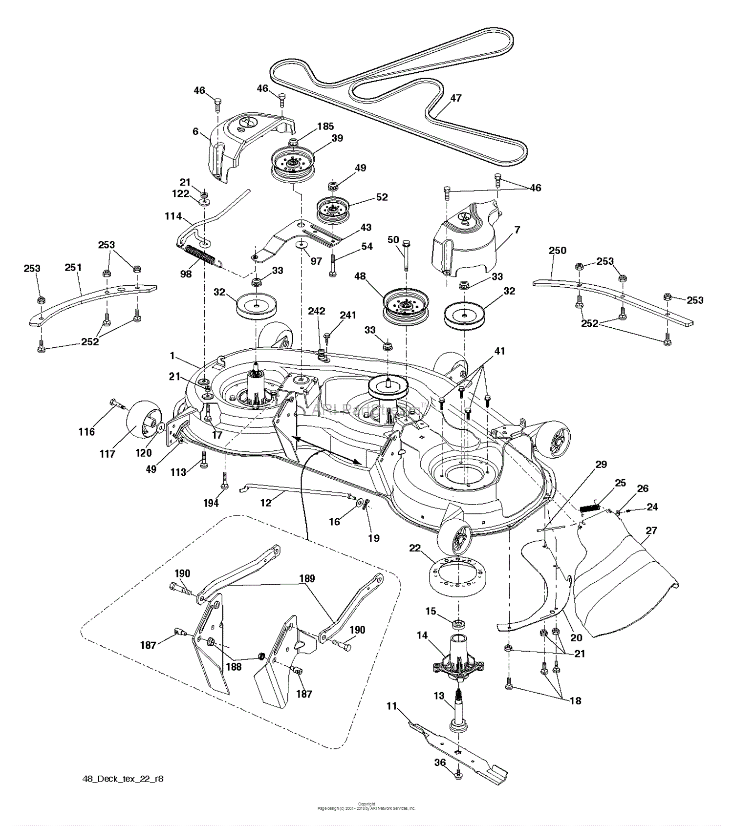 Parts Diagram For Mower Deck Cutting