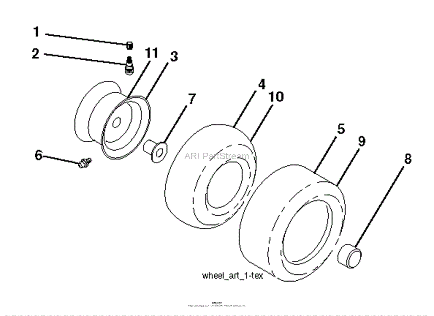 Husqvarna Yth24v54 289640 2010 05 Parts Diagram For Wheels Tires 5161