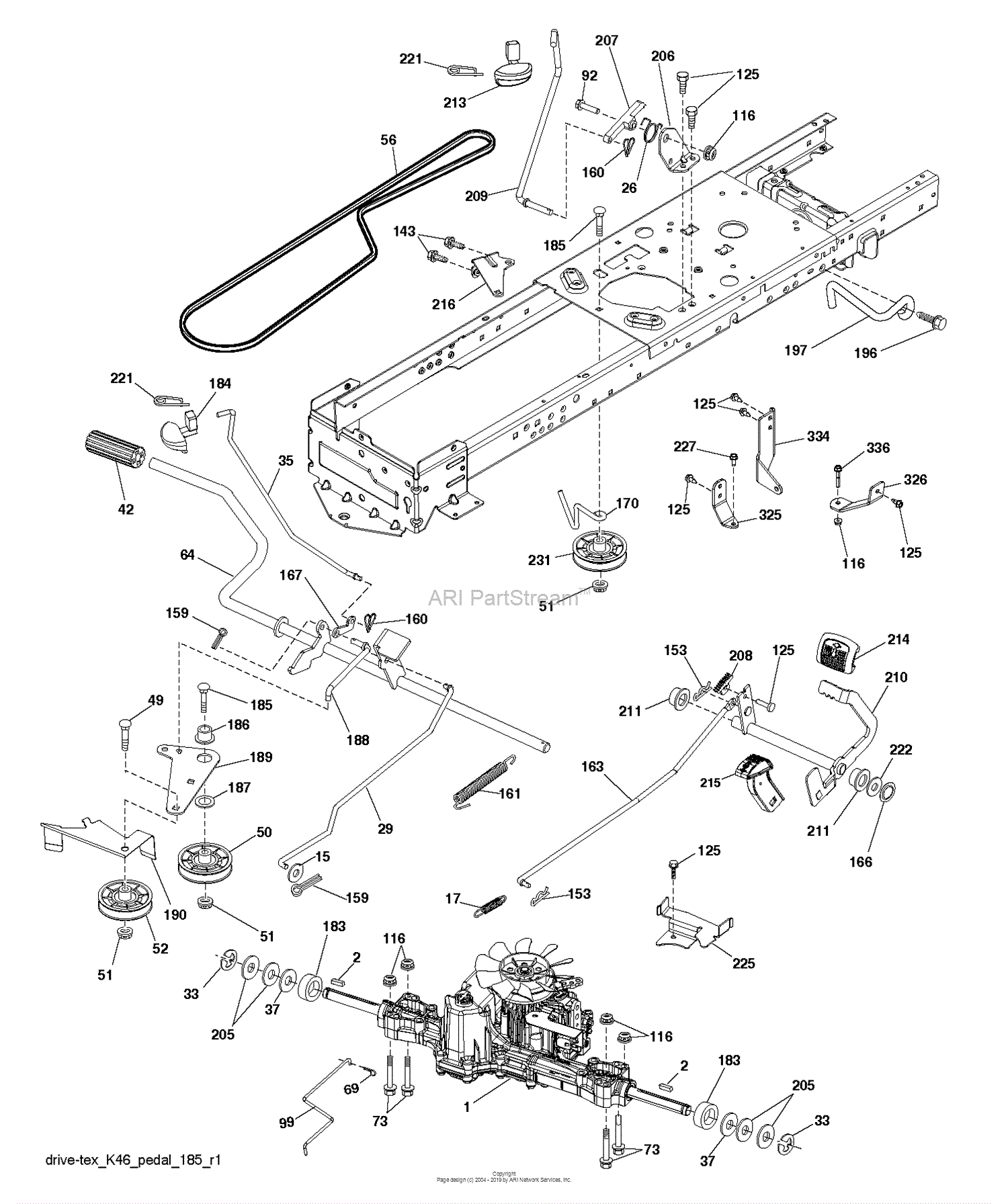 Husqvarna YTH24V54 - 96043025900 (2017-09) Parts Diagram for DRIVE