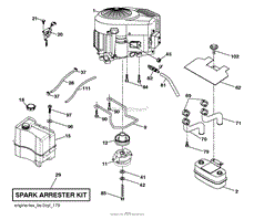 Husqvarna YTH24V54 - 96043025900 (2017-09) Parts Diagram for ENGINE