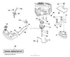 Husqvarna YTH2648TDRF - 96041026401 (2012-02) Parts Diagram for ENGINE