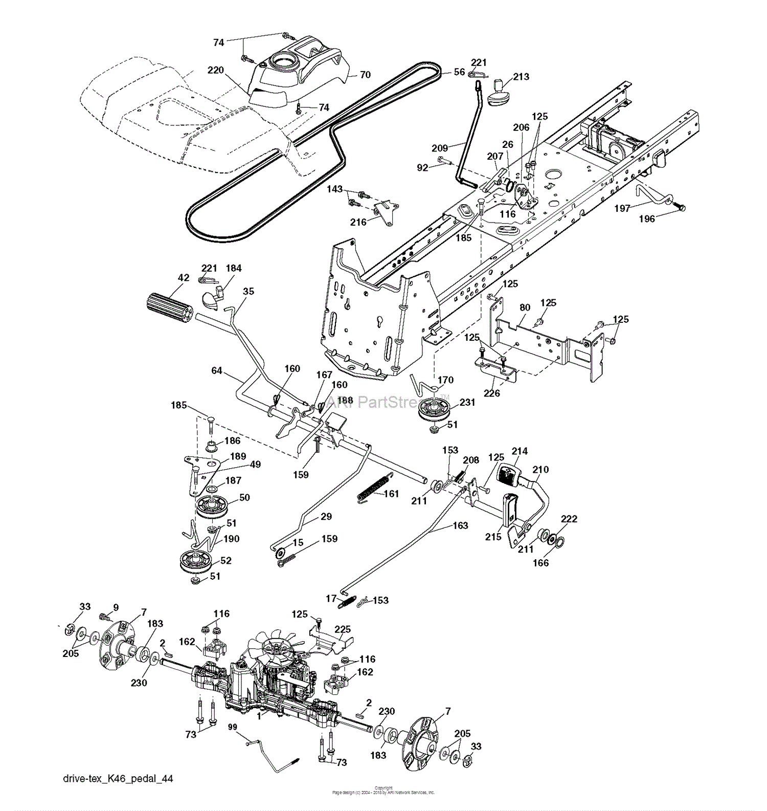 Husqvarna YTH2754 - 96041006204 (2011-06) Parts Diagram for DRIVE