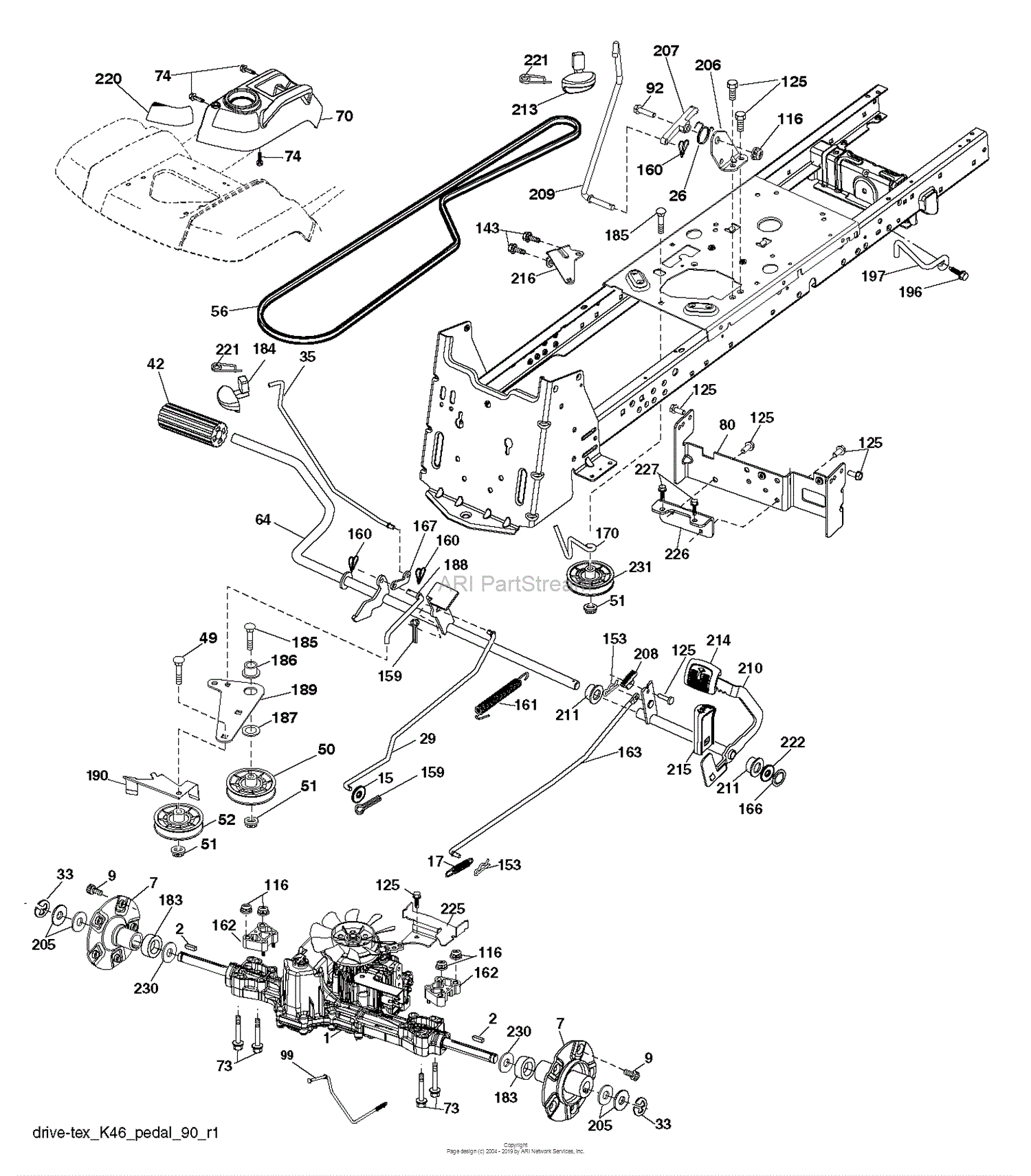 Husqvarna YTH2754 - 96041022101 (2012-12) Parts Diagram for DRIVE