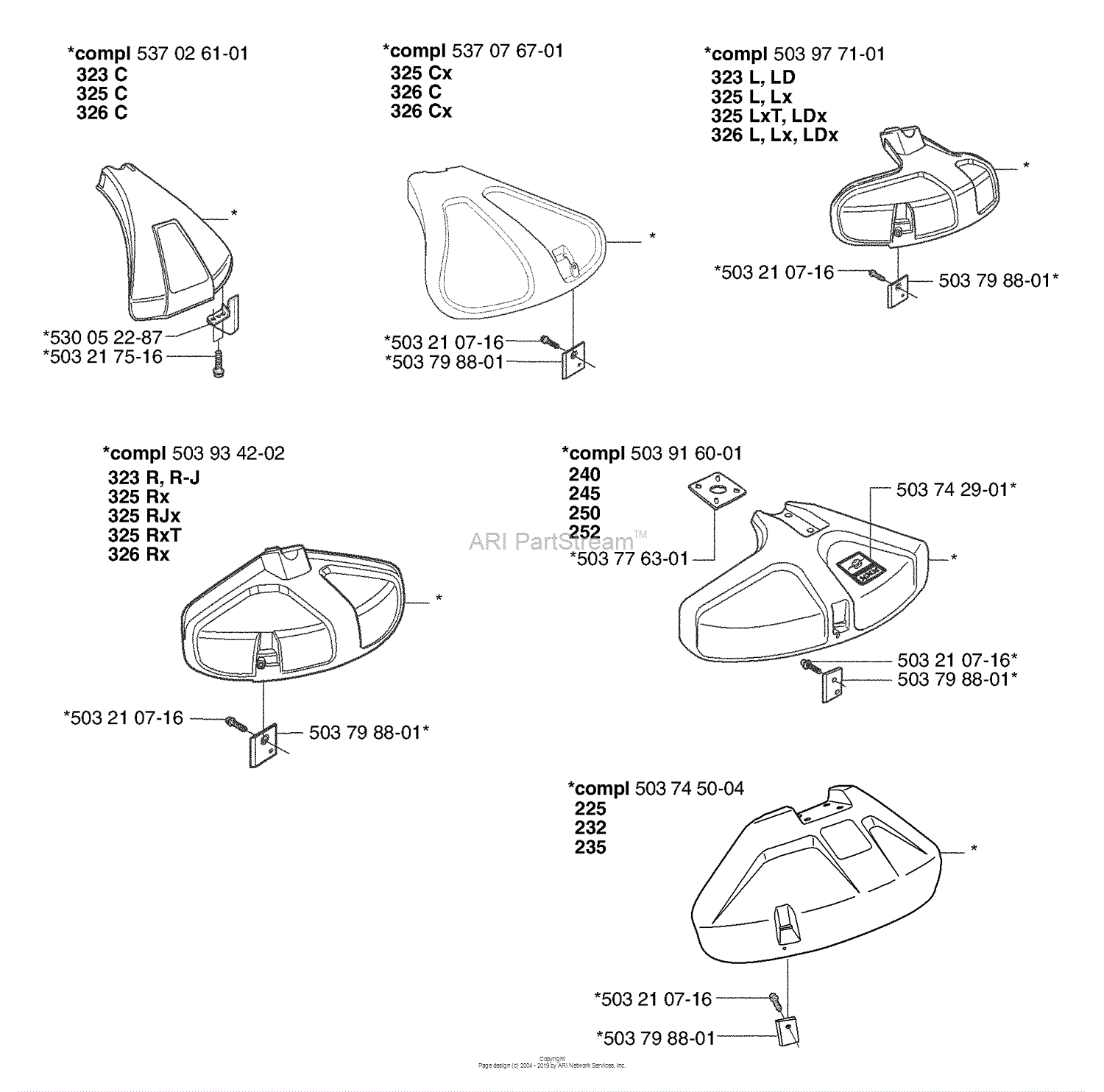 Husqvarna Trimmer Heads (2003-05) Parts Diagram for Guard (B)