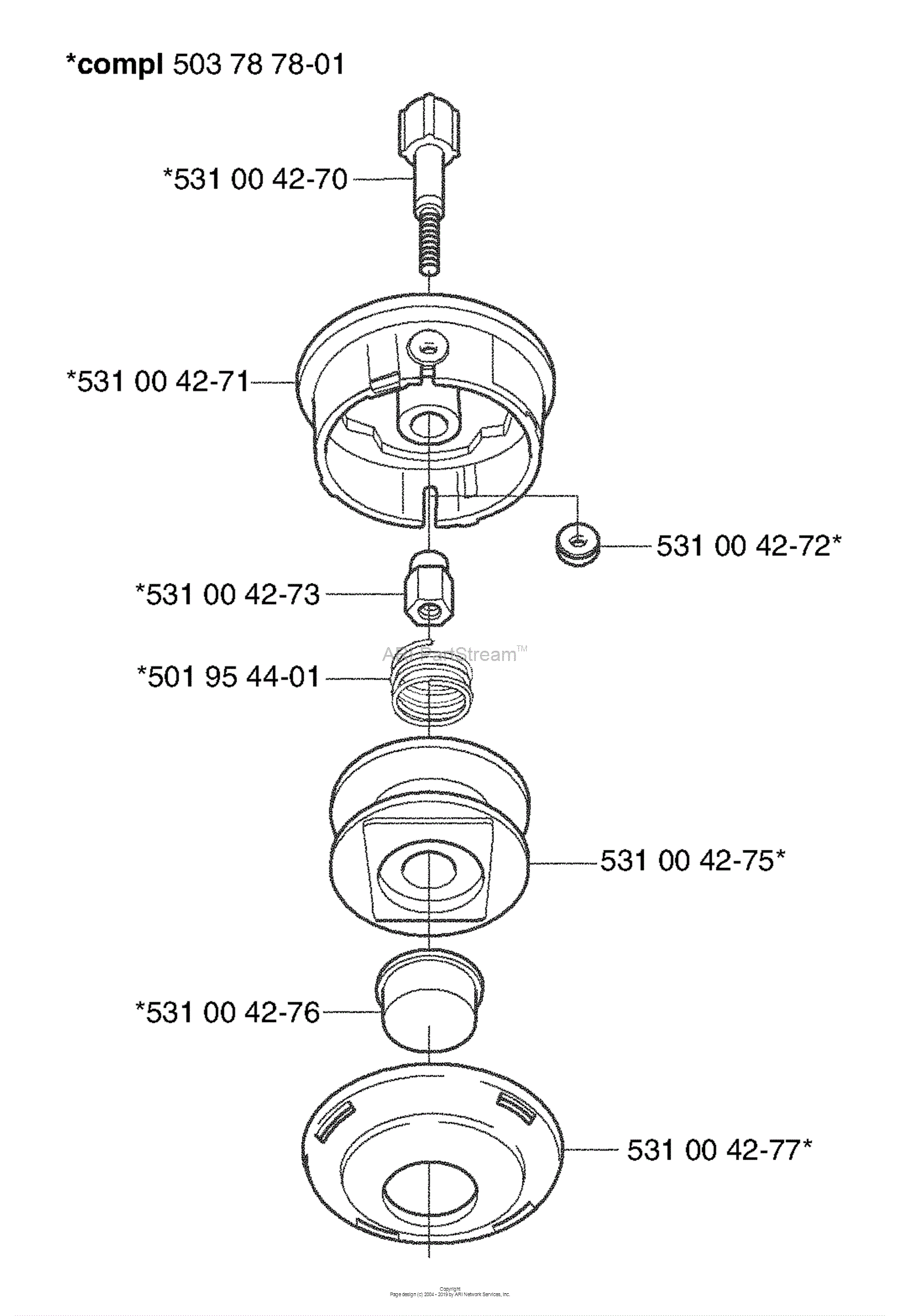 Husqvarna Trimmer Heads (2003-05) Parts Diagram for Trimmy Hit Pro