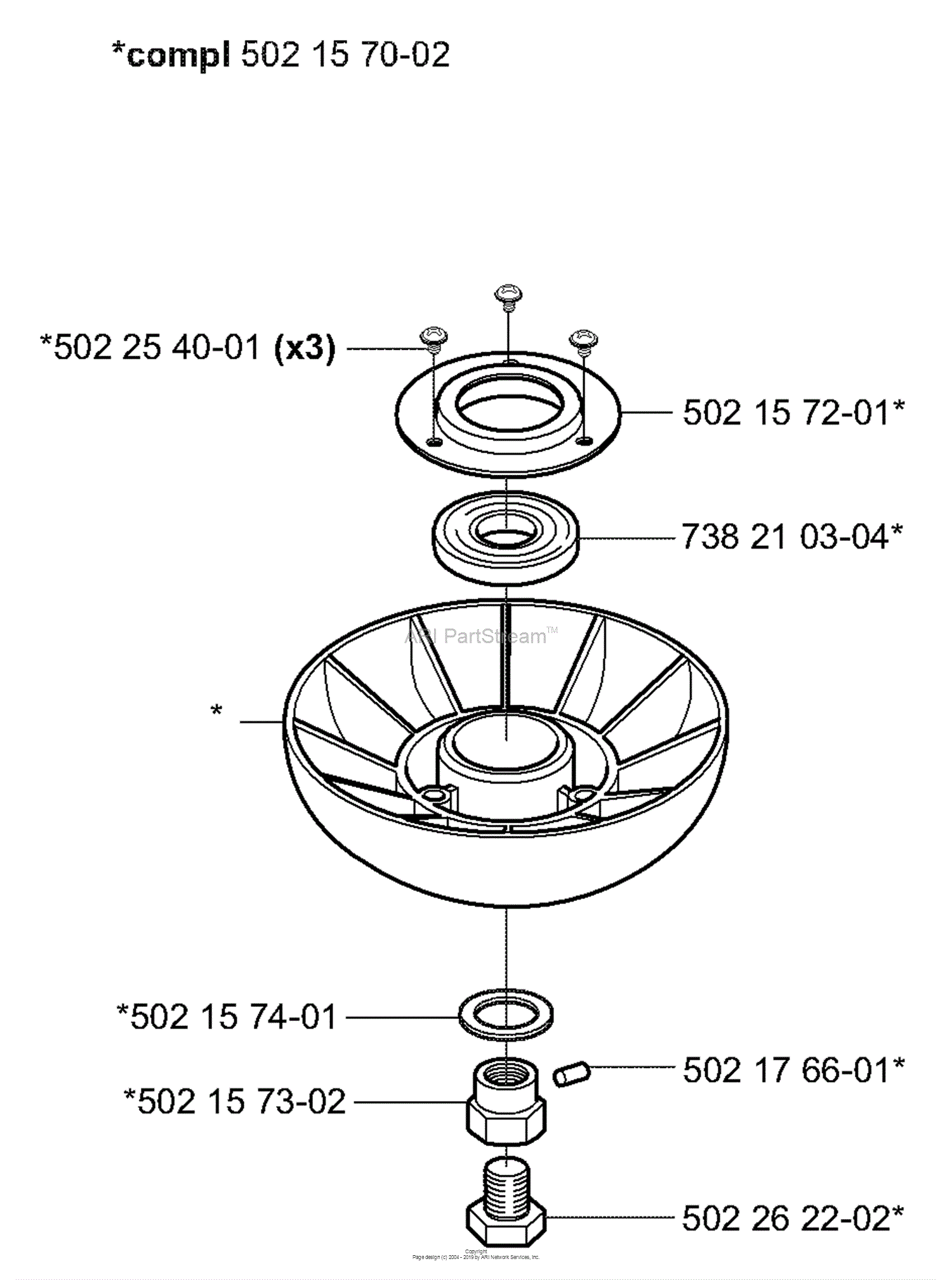 Husqvarna Trimmer Heads (2005-01) Parts Diagram for Supporting Cup