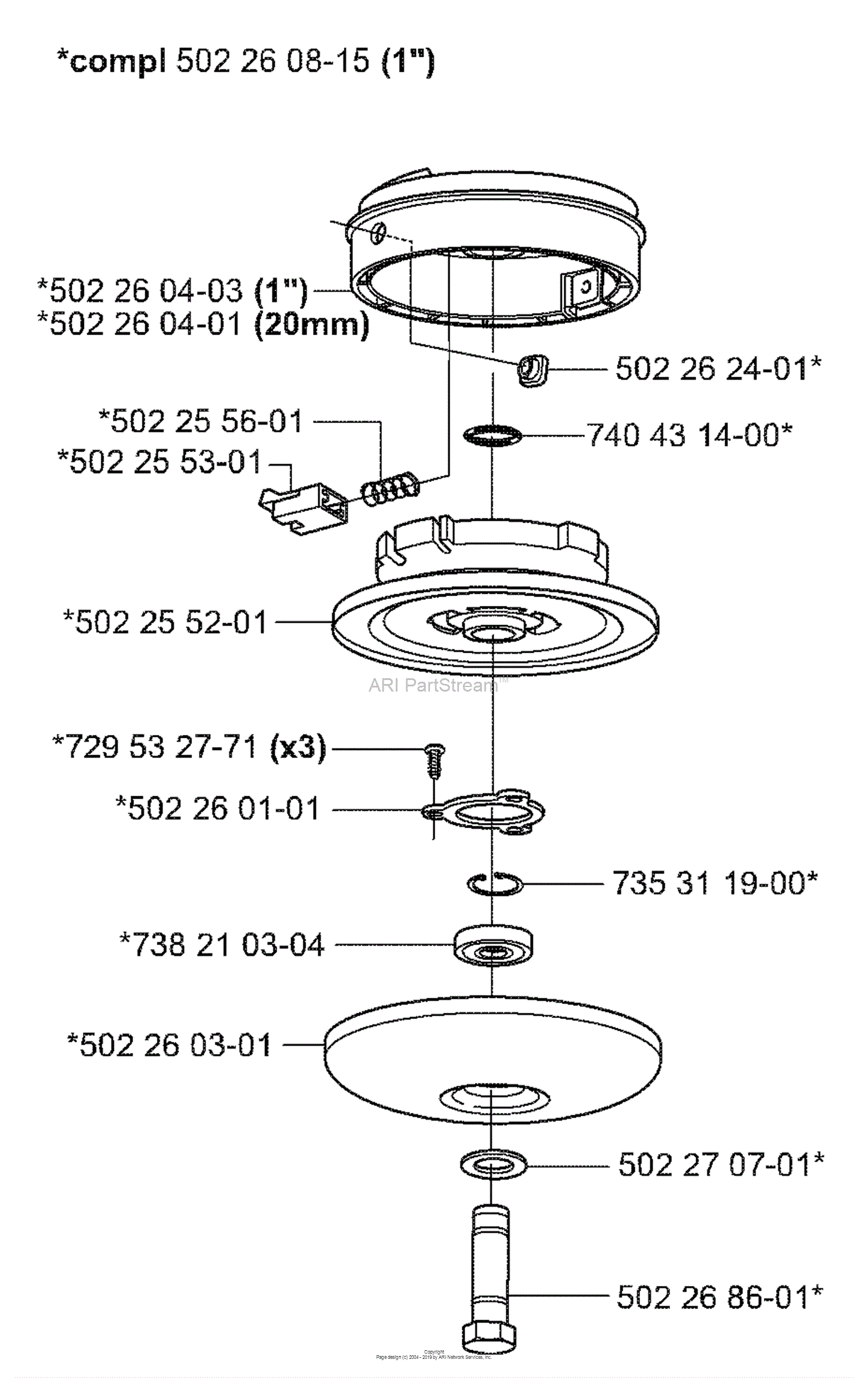 Husqvarna Trimmer Heads (2005-01) Parts Diagram for Trimmy SII