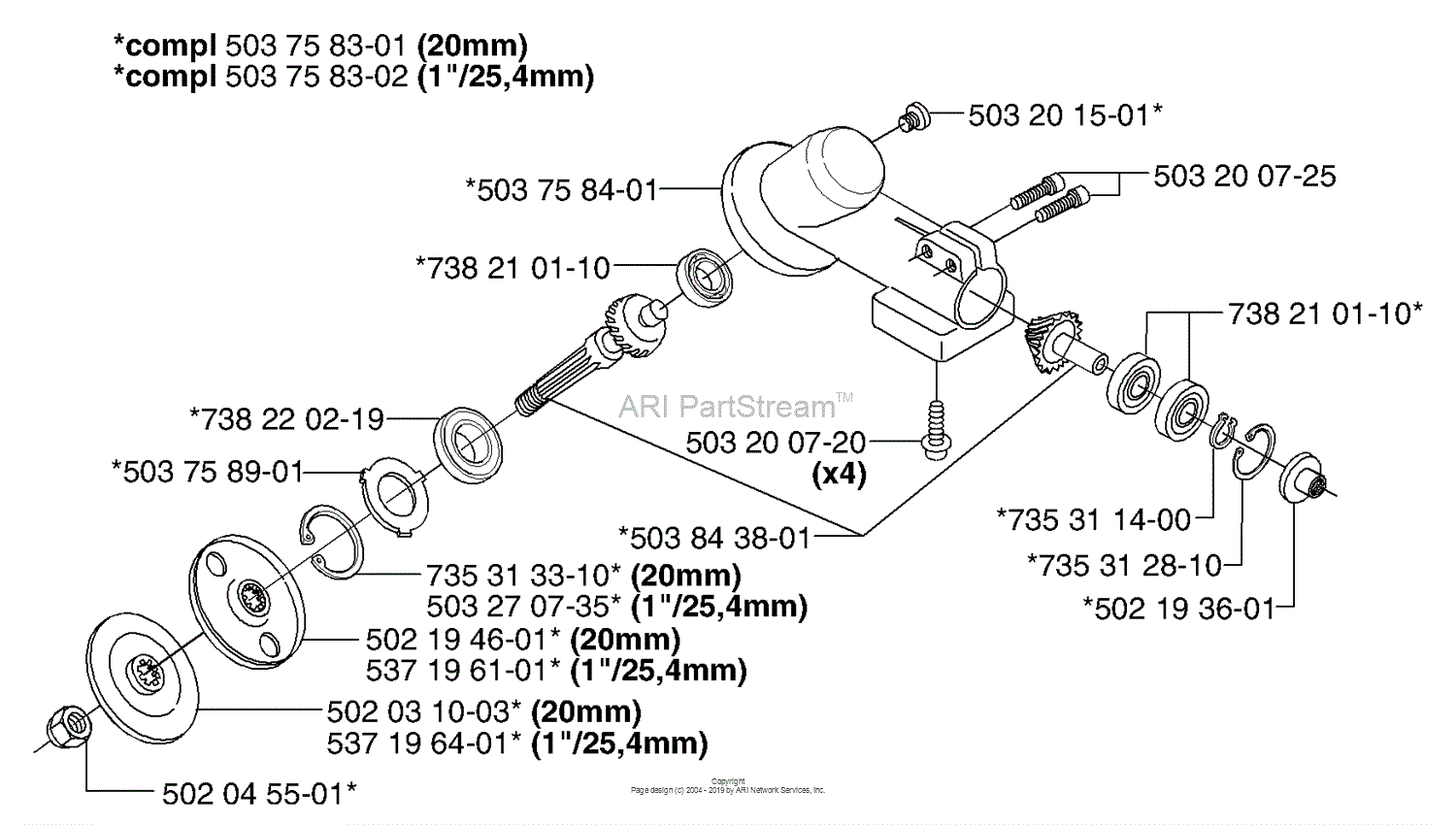 beskæftigelse Badekar Villig Husqvarna 235 R II (2002-09) Parts Diagram for Gear Head
