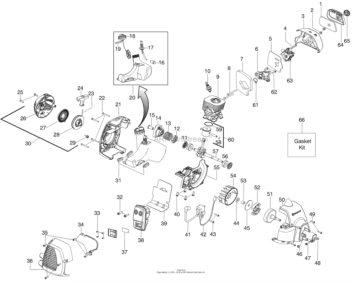 Husqvarna 125 L (2008-01) Parts Diagram for Engine