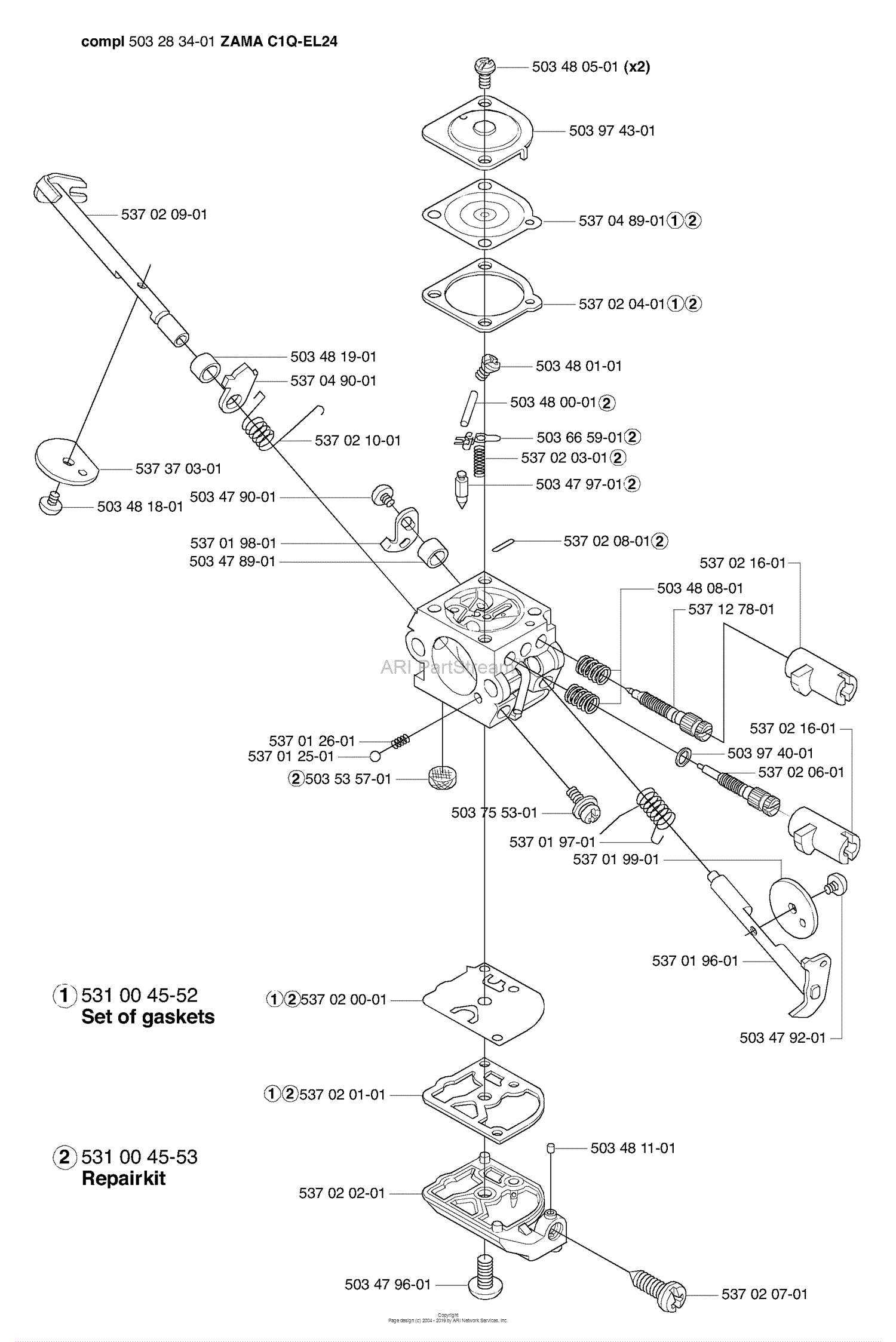 Husqvarna 223 R (2006-01) Parts Diagram for Carburetor Parts