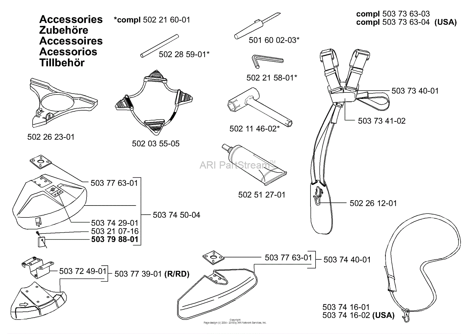 Husqvarna 225 L (2000-10) Parts Diagram for Accessories