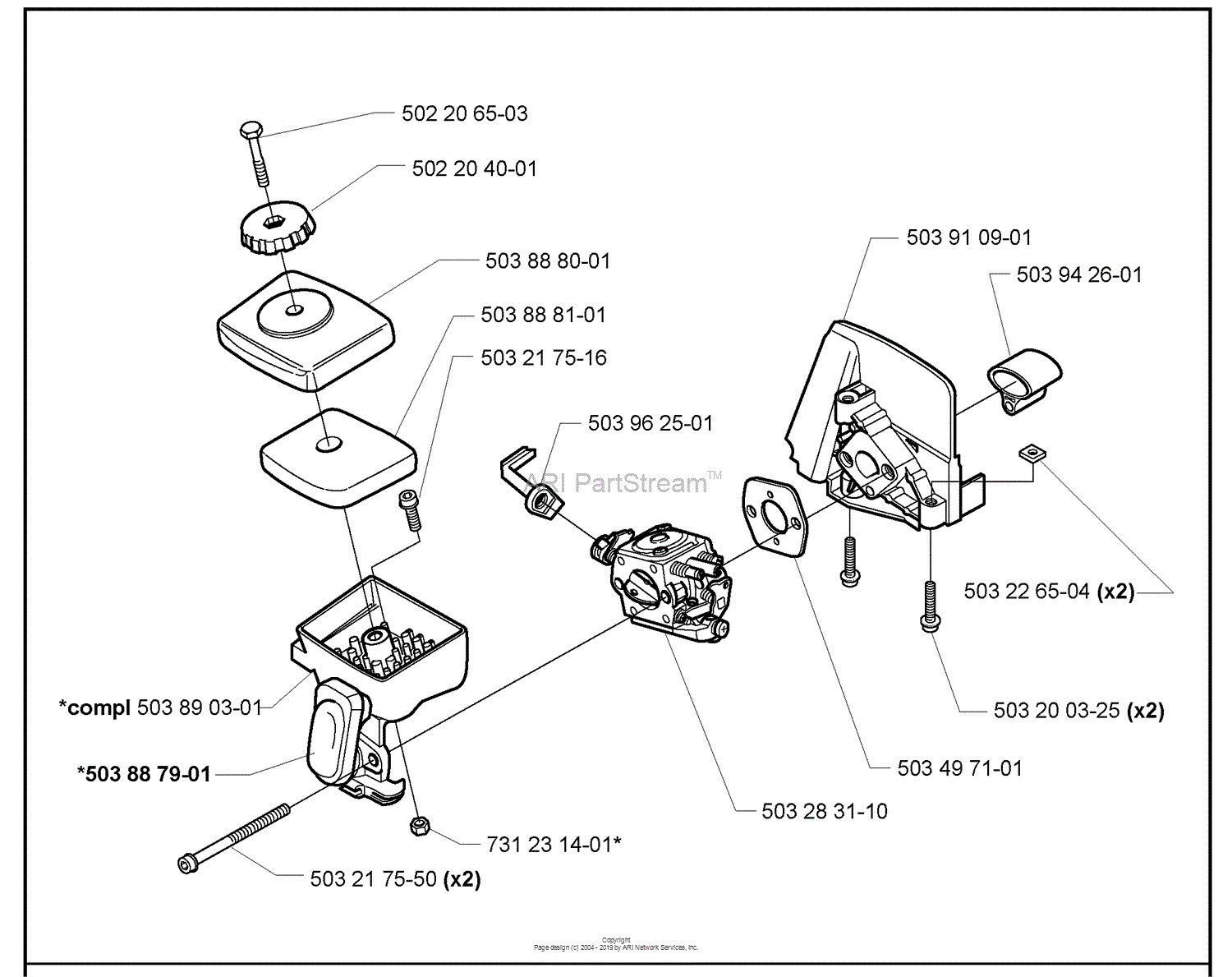 Husqvarna 322 L (200010) Parts Diagram for Engine