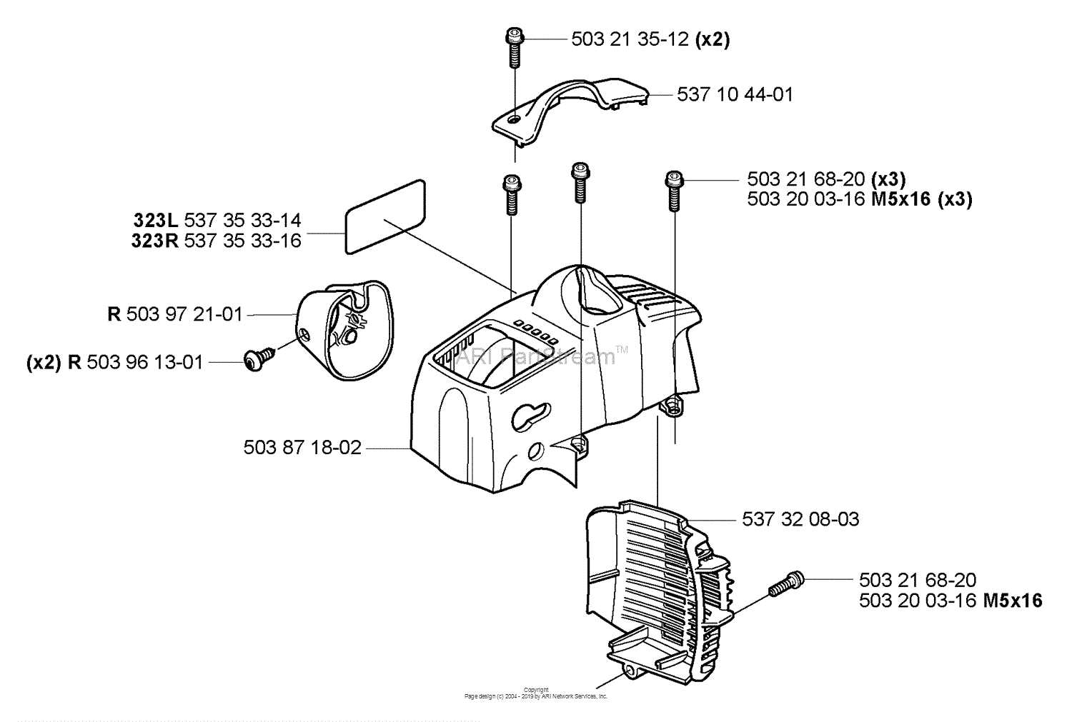 Husqvarna 323 L (2007-01) Parts Diagram for Covers