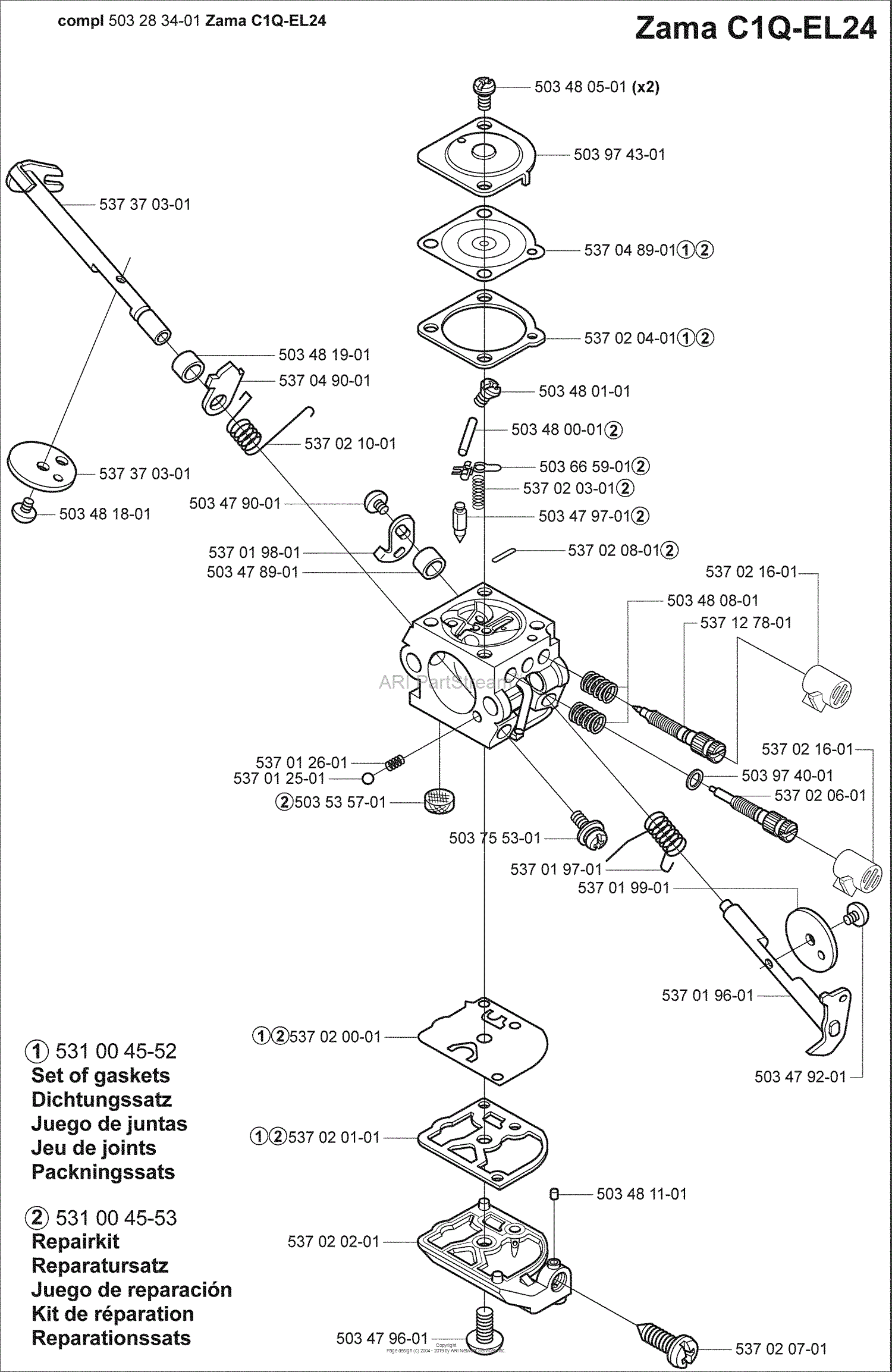 Husqvarna 327 RJX (2008-03) Parts Diagram for Carb Parts