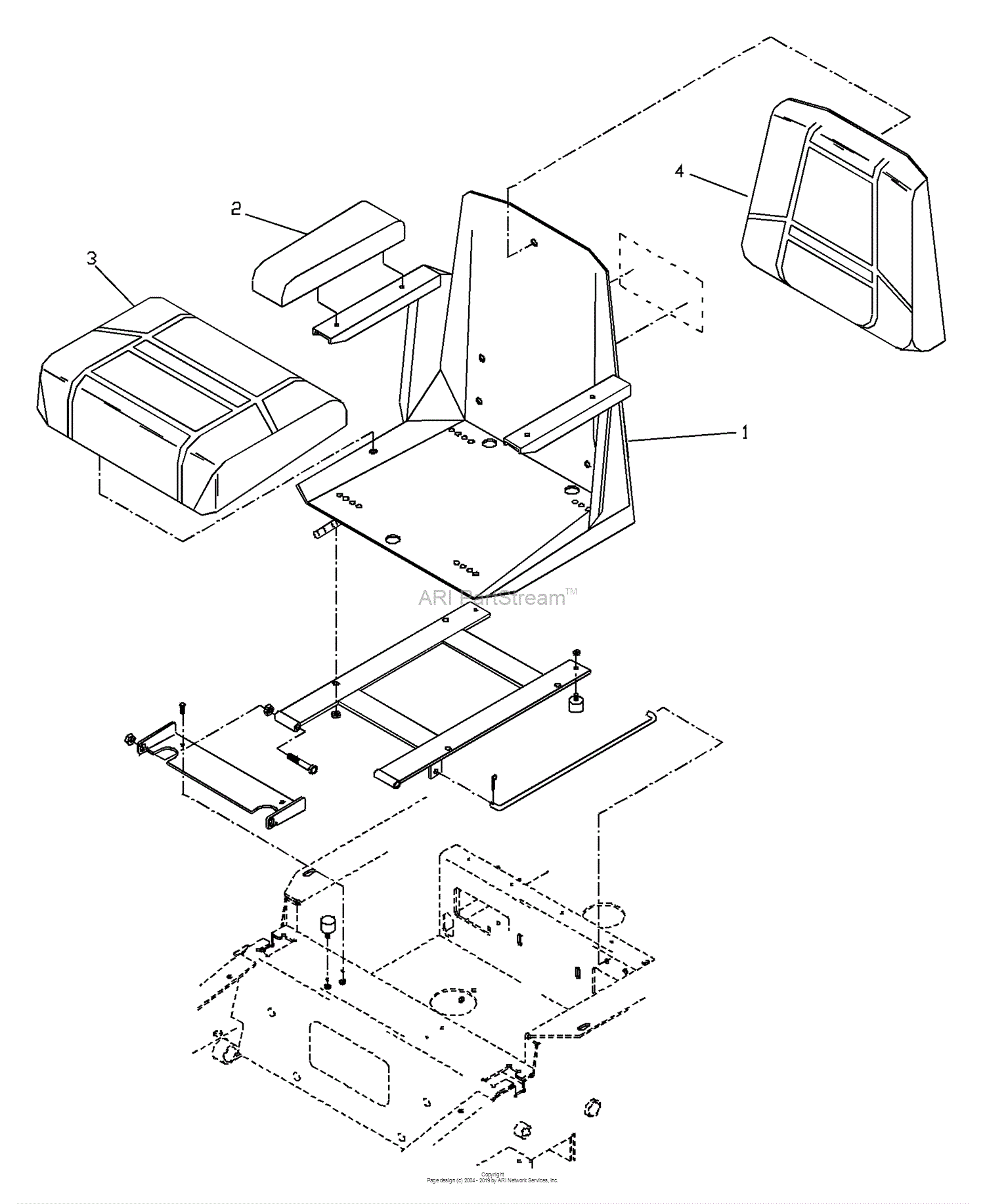 Husqvarna Suspension Seat Kit For Large Frame Zth Models Parts Diagram For Suspension Seat 0843