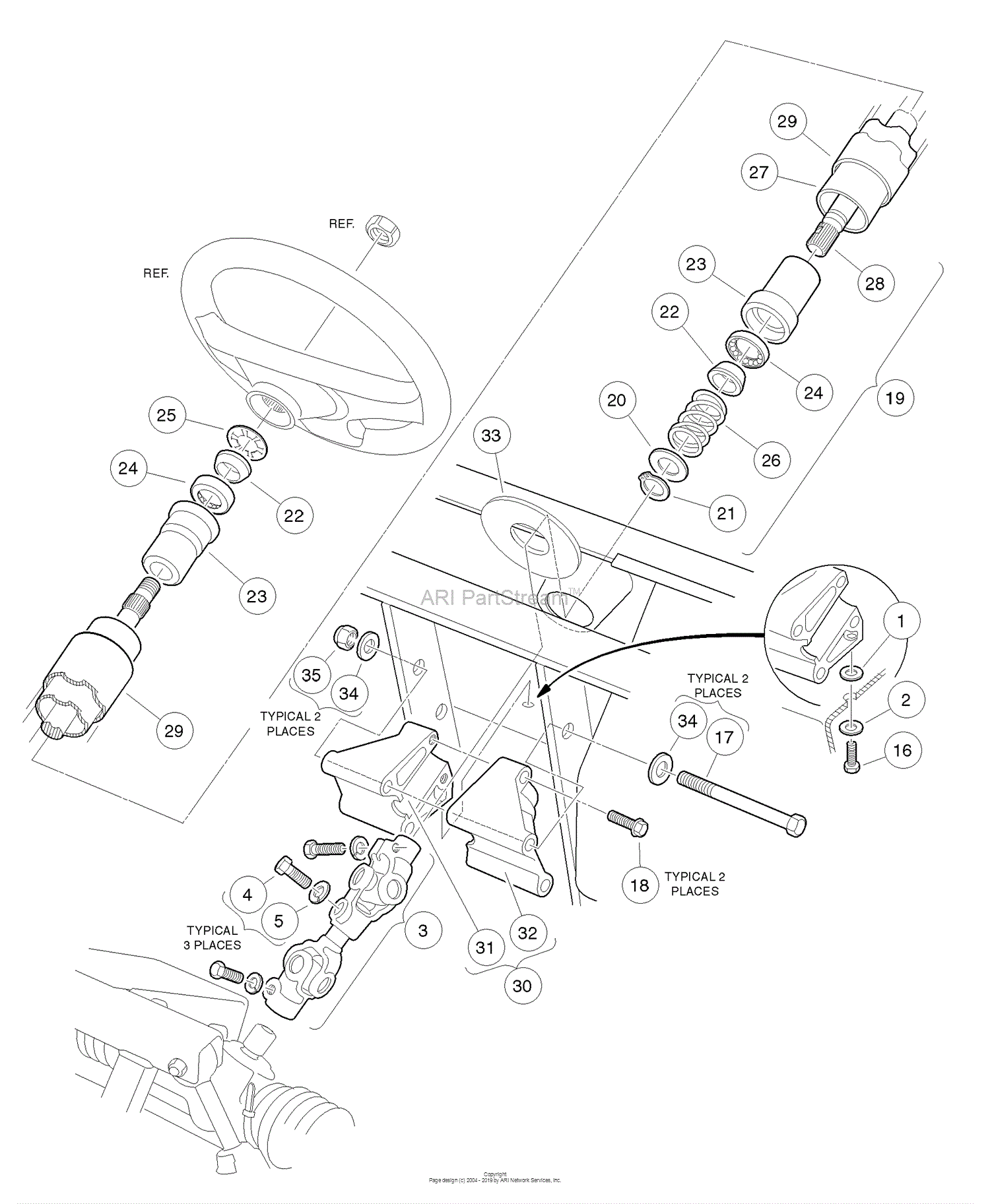 Husqvarna HUV 4210 EXP (2006-11) Parts Diagram for Steering Column