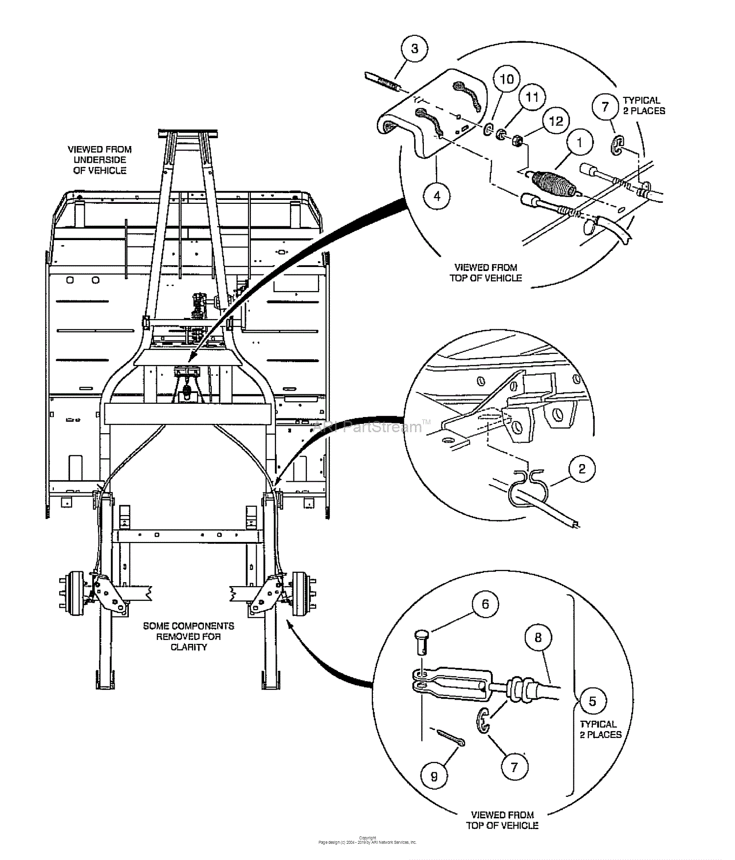 Husqvarna HUV 4210 G (2005-06) Parts Diagram for Brake Cable, Equalizer ...