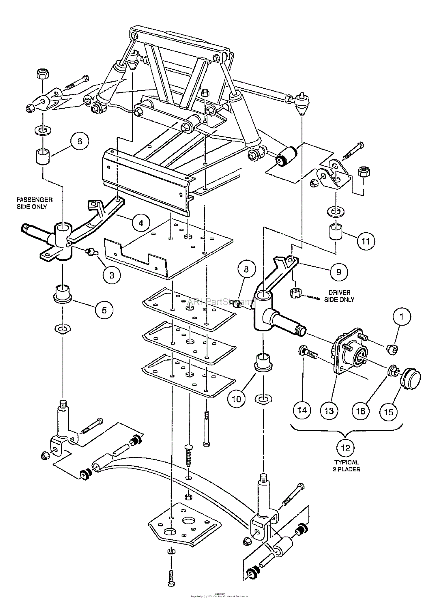 Husqvarna HUV 4210 G (2005-06) Parts Diagram for Front Suspension ...