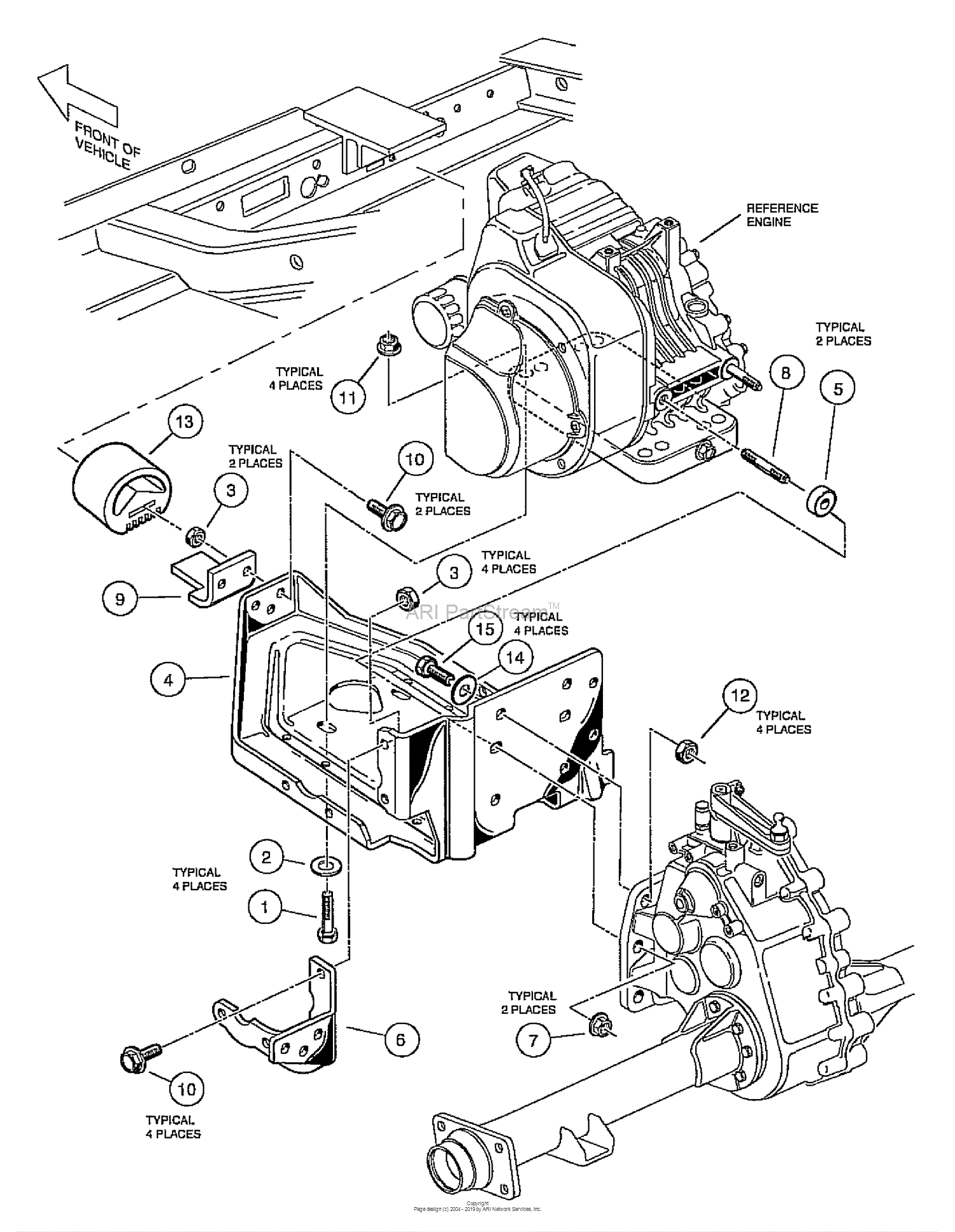 Husqvarna Huv 4210 Gxp 2005 06 Parts Diagram For Engine Mounting