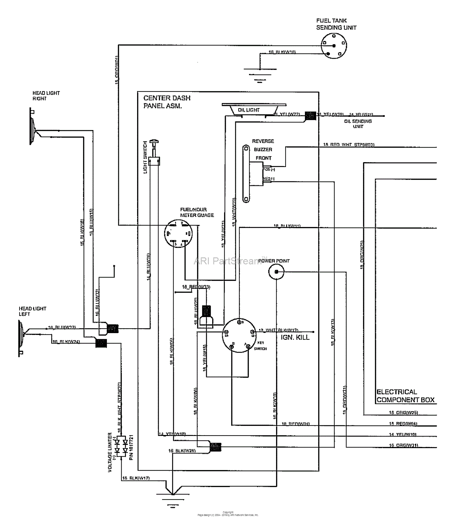 Husqvarna Huv 4210 Gxp (2005-06) Parts Diagram For Wiring - Gasoline 