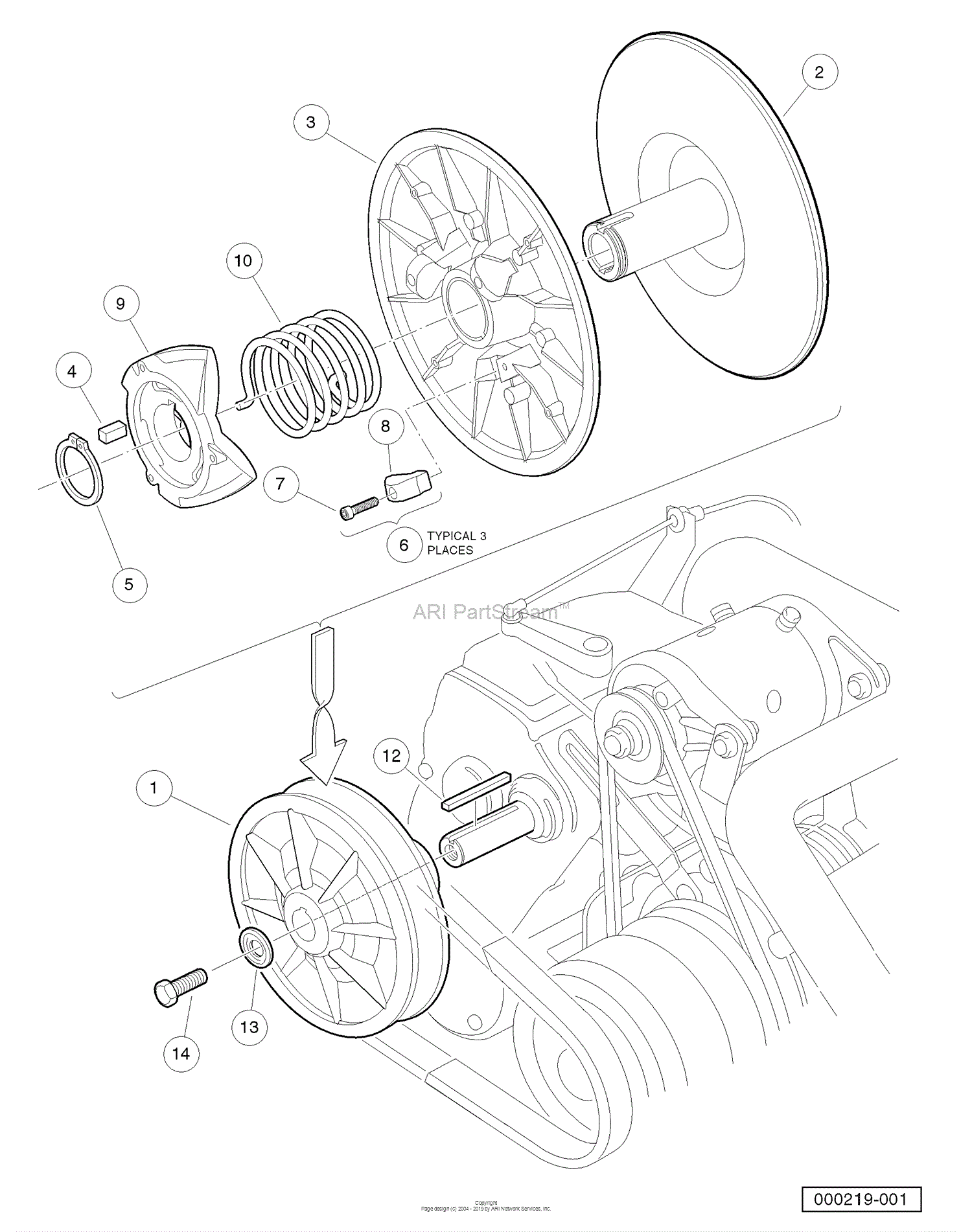 Husqvarna Huv 4210 Gxp 2006 11 Parts Diagram For Driven Clutch