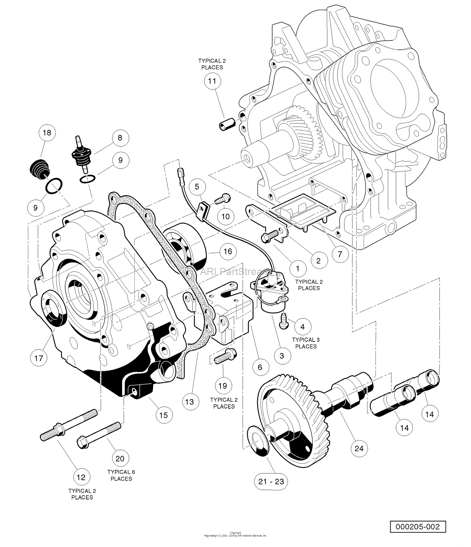 Husqvarna HUV 4210 GXP (2006-11) Parts Diagram for FE350 Engine without ...