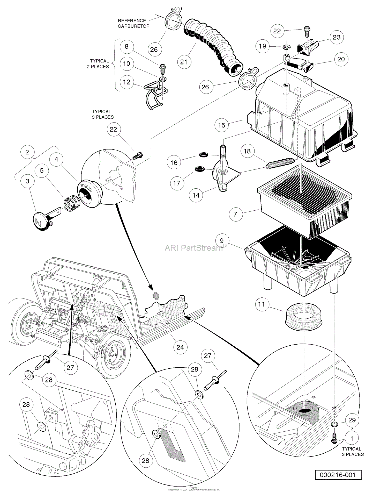 Husqvarna Huv 4210 Gxp 2006 11 Parts Diagram For Intake Duct Choke And Air Box Assembly