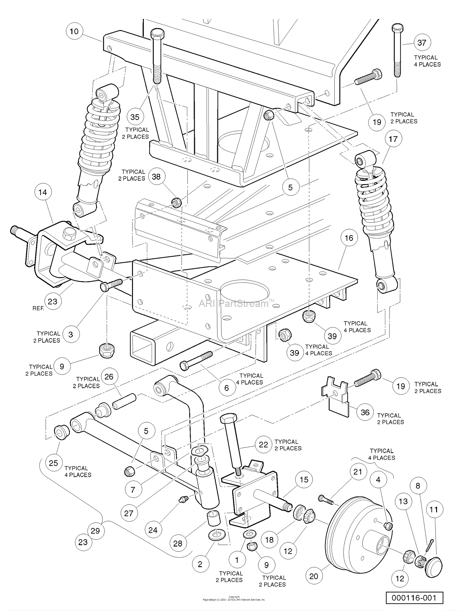 Husqvarna HUV 4213 (2006-11) Parts Diagram for Front Suspension