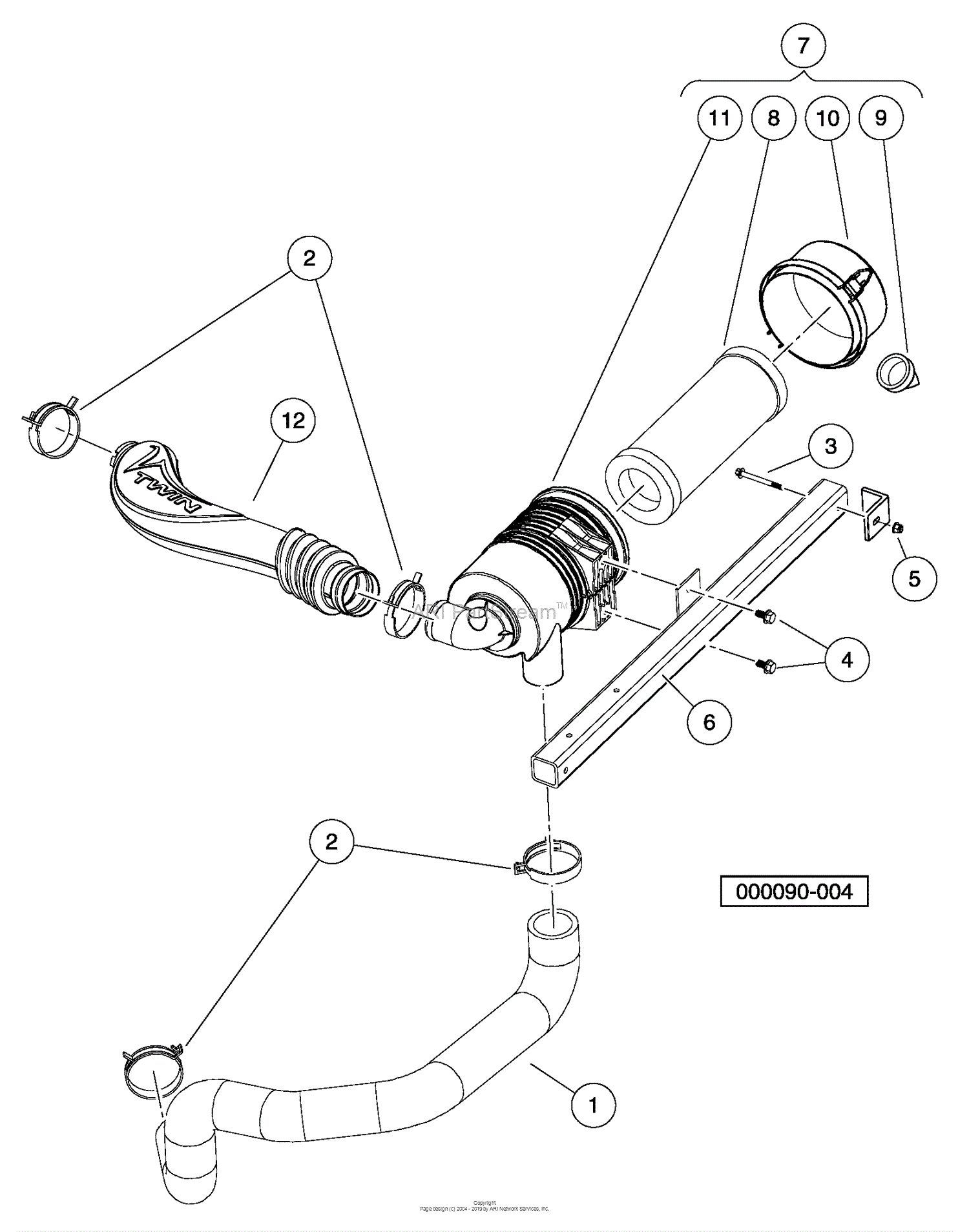 Husqvarna HUV 4421 GXP (2008-01) Parts Diagram for Intake Duct And Air ...