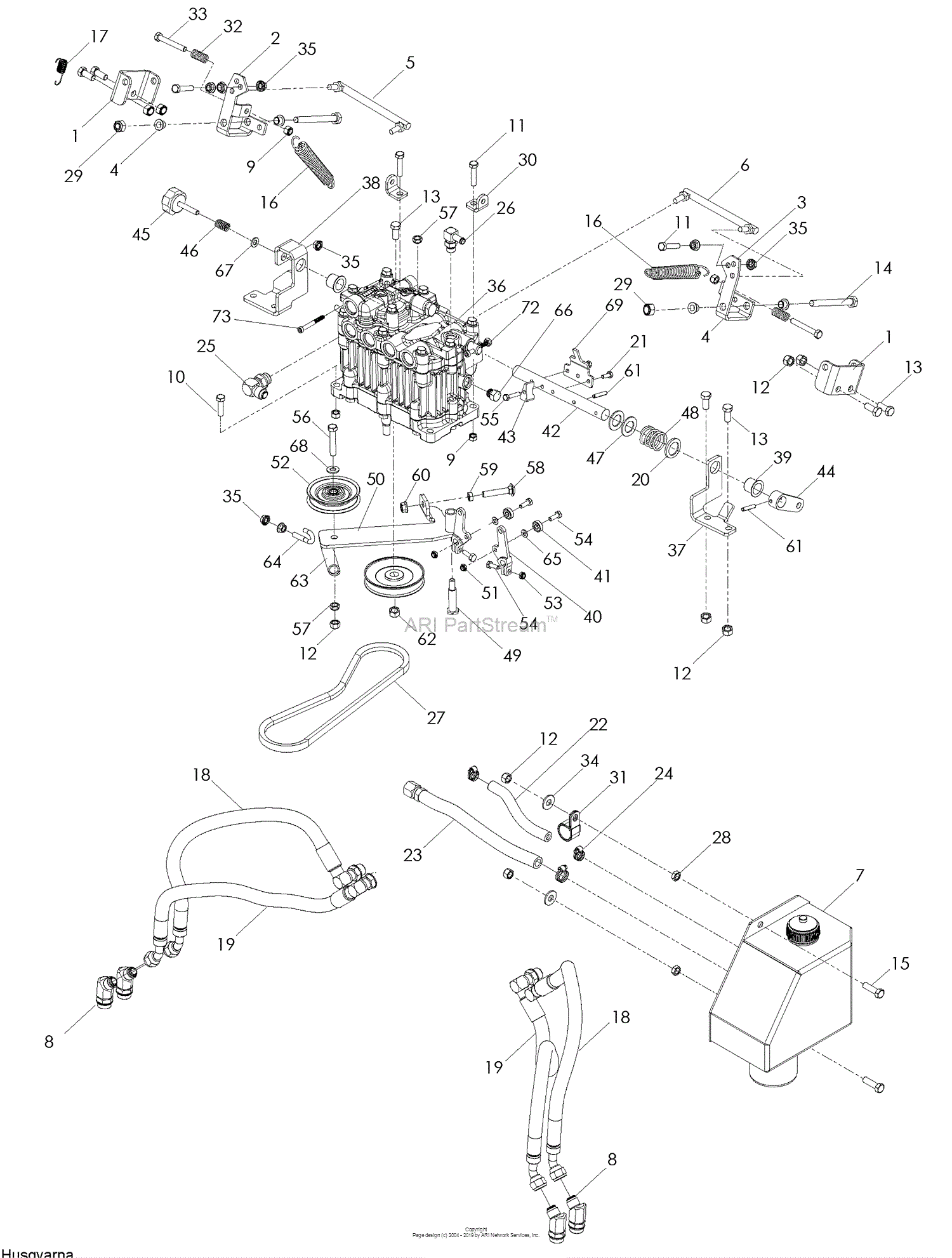 Husqvarna WH 4817 (966947002) (2008-09) Parts Diagram for Hydro Pump-Motor