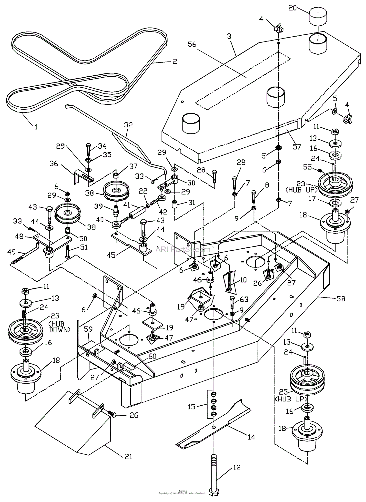 Husqvarna 46 Mower Deck Parts Diagram 3715