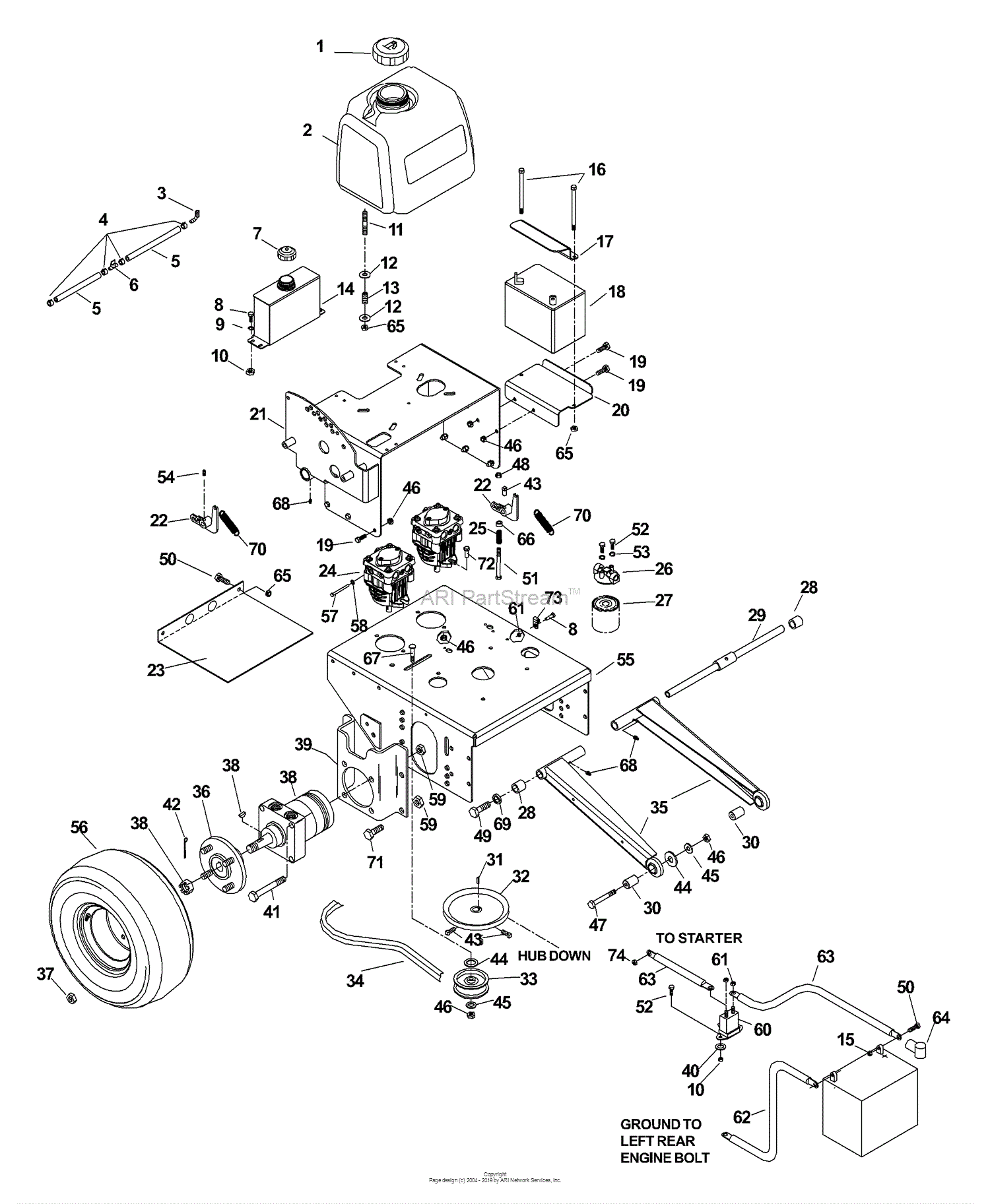 Husqvarna WH 4817 EFQ (968999252) (2005-08) Parts Diagram for Power Unit