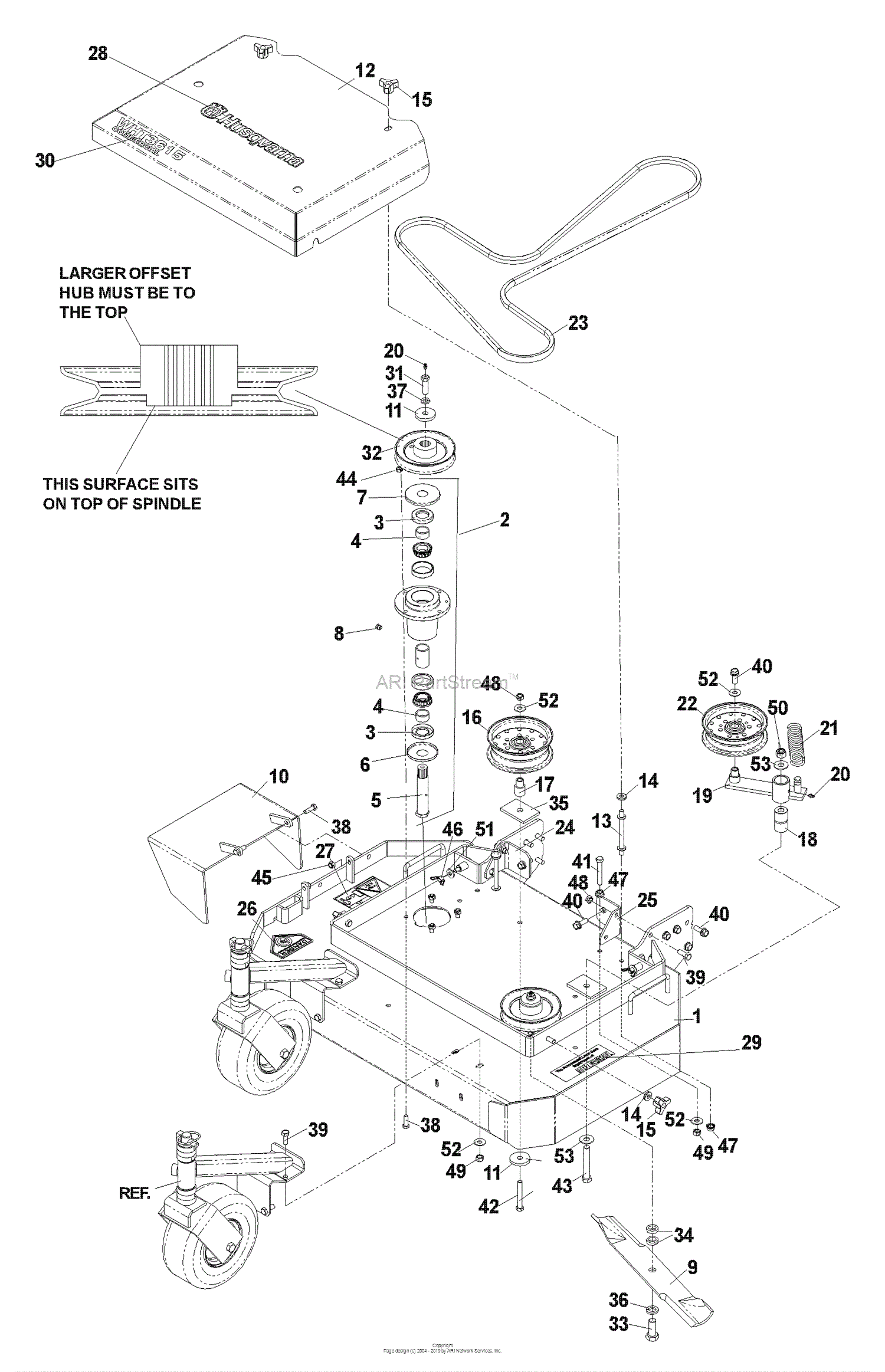 Husqvarna WHT 3615 (968999237) (2004-09) Parts Diagram for ... 1 4 hp kawasaki engine diagram 