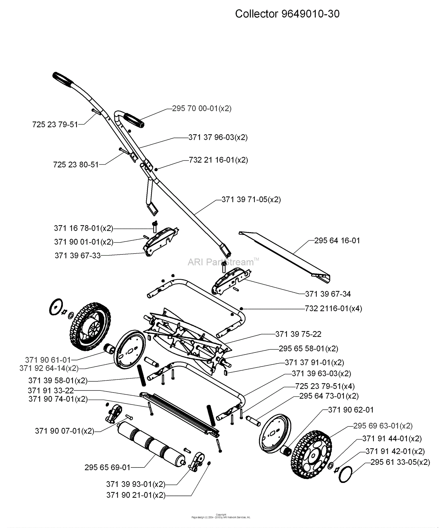 Husqvarna 54 Exclusive Reel Mower (964914052) (2008-08) Parts Diagram for  Collector