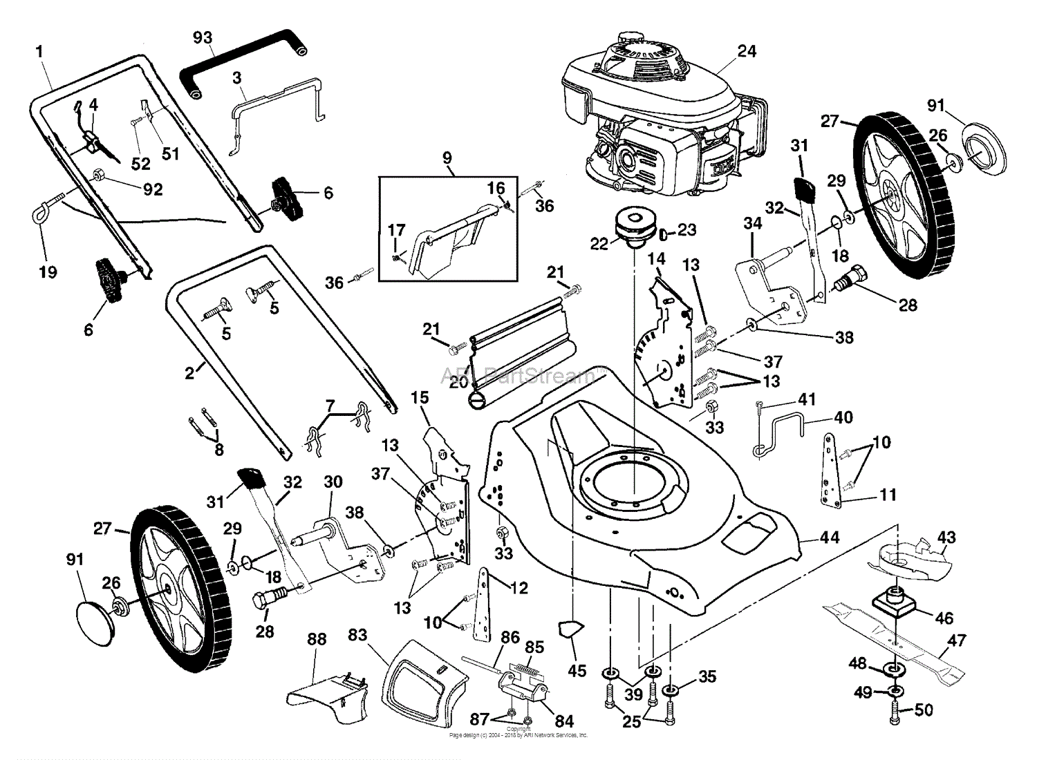 Husqvarna 5521 CHB (954223234) (2003-03) Parts Diagram for Handle ...