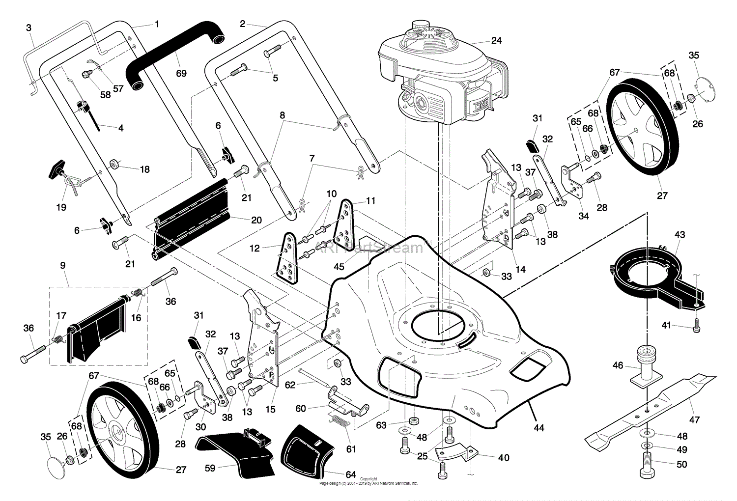 Husqvarna 5521 CHV (96143000101) (2005-01) Parts Diagram for Handle ...