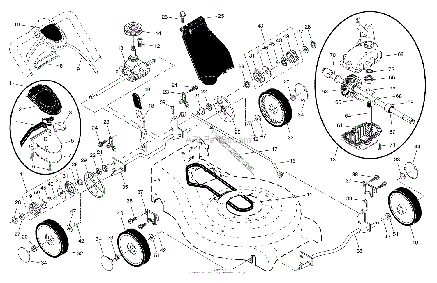 Husqvarna 5521 RS (96143000202) (2005-05) Parts Diagram for Drive Assembly